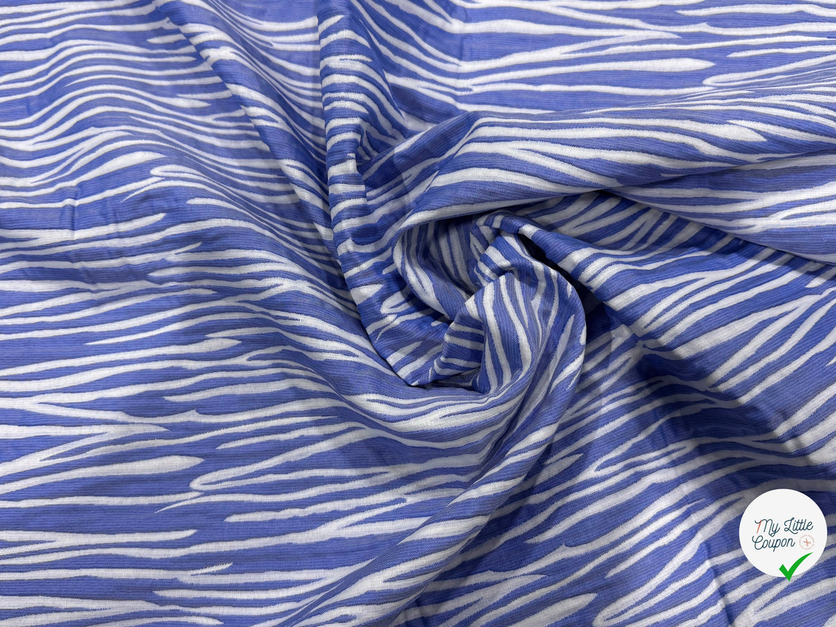 JACQUARD MOTIF ZÈBRE BLEU - My Little Coupon