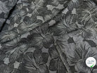 JACQUARD MOTIFS FLORAUX FOND GRIS ACIER - My Little Coupon