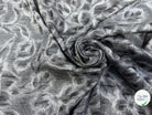 JACQUARD MOTIFS FLORAUX GRIS ET NOIR - My Little Coupon