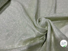 JACQUARD MOTIFS FLORAUX VERTS FOND ÉCRU - My Little Coupon