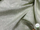 JACQUARD MOTIFS FLORAUX VERTS FOND ÉCRU - My Little Coupon