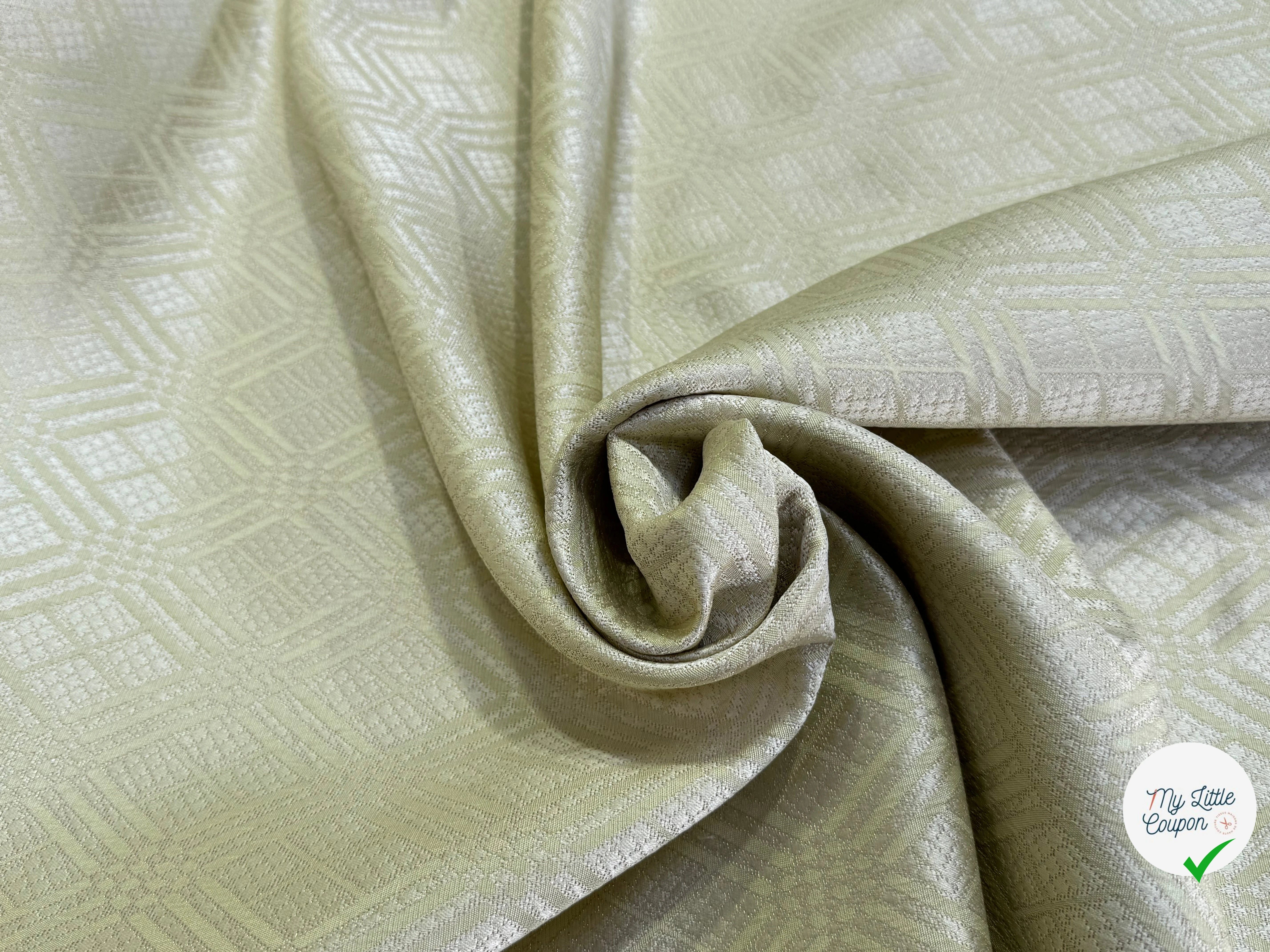 JACQUARD MOTIFS GÉOMÉTRIQUES VERT AMANDE - My Little Coupon