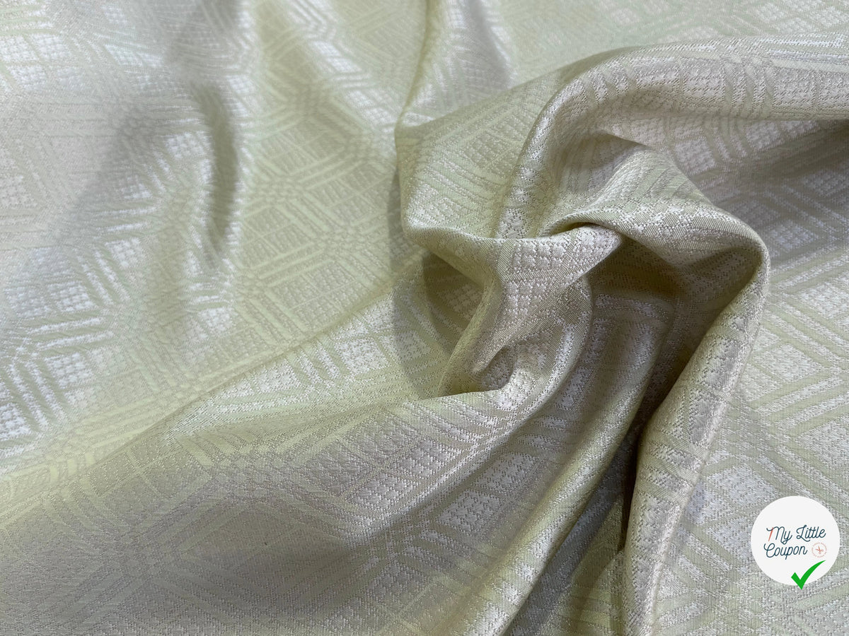 JACQUARD MOTIFS GÉOMÉTRIQUES VERT AMANDE - My Little Coupon