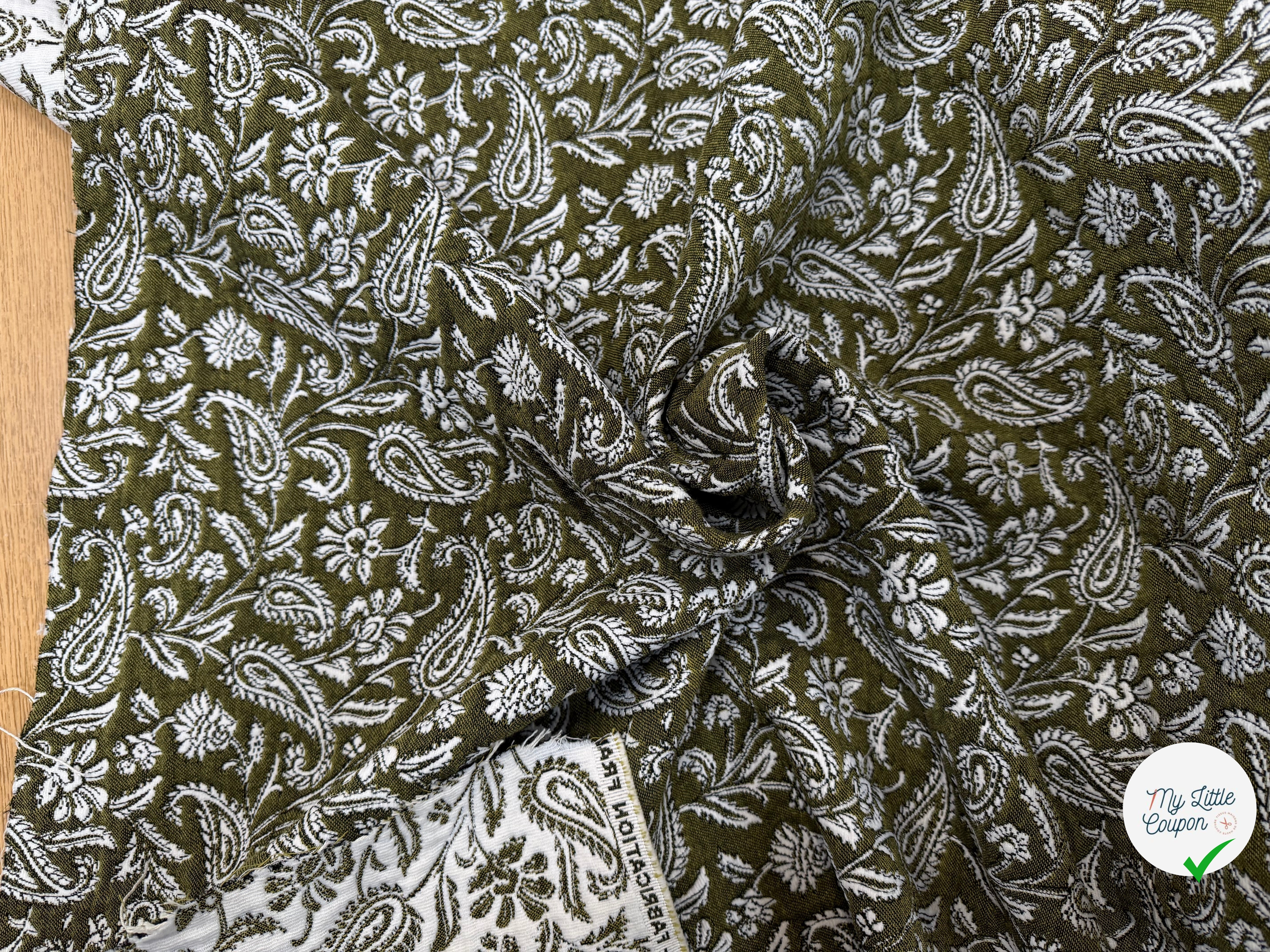 JACQUARD MUMBAI ALLOVER KAKI 140 CM - My Little Coupon