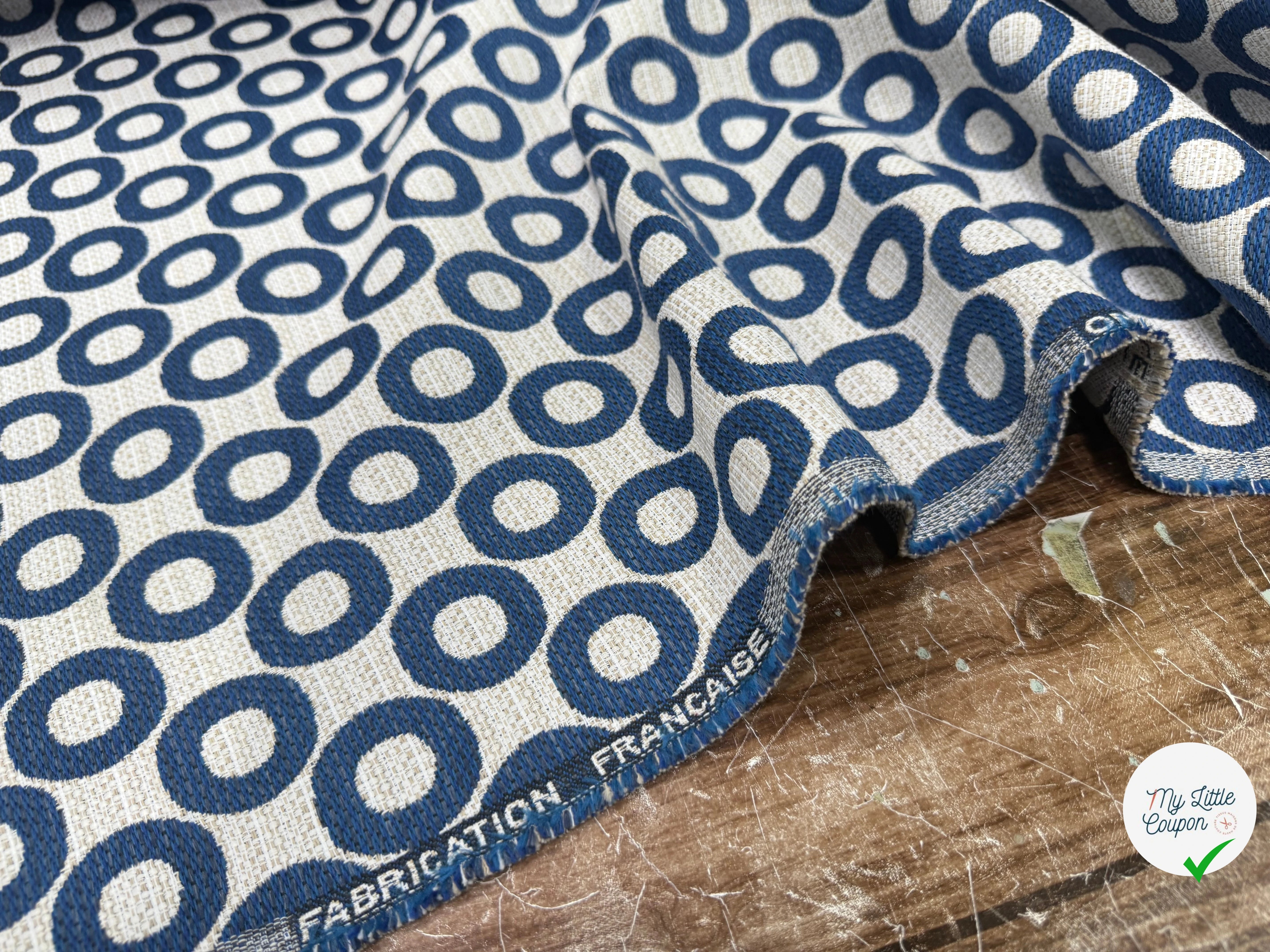 JACQUARD OPALE ALLOVER BLEU 140 CM - My Little Coupon