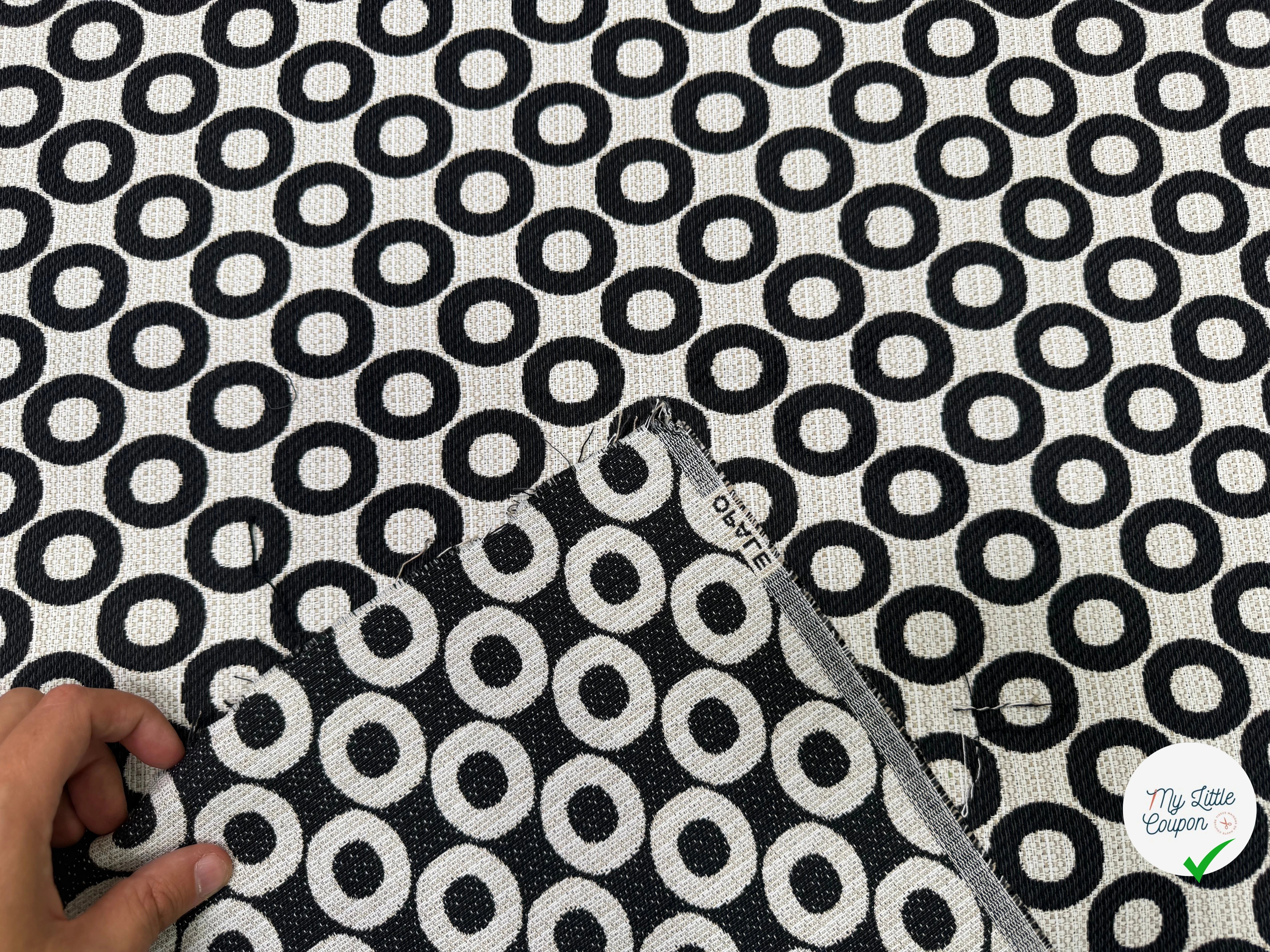 JACQUARD OPALE ALLOVER NOIR 140 CM - My Little Coupon