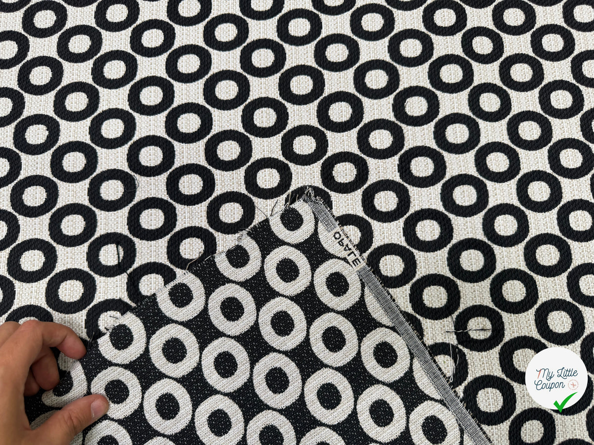 JACQUARD OPALE ALLOVER NOIR 140 CM - My Little Coupon