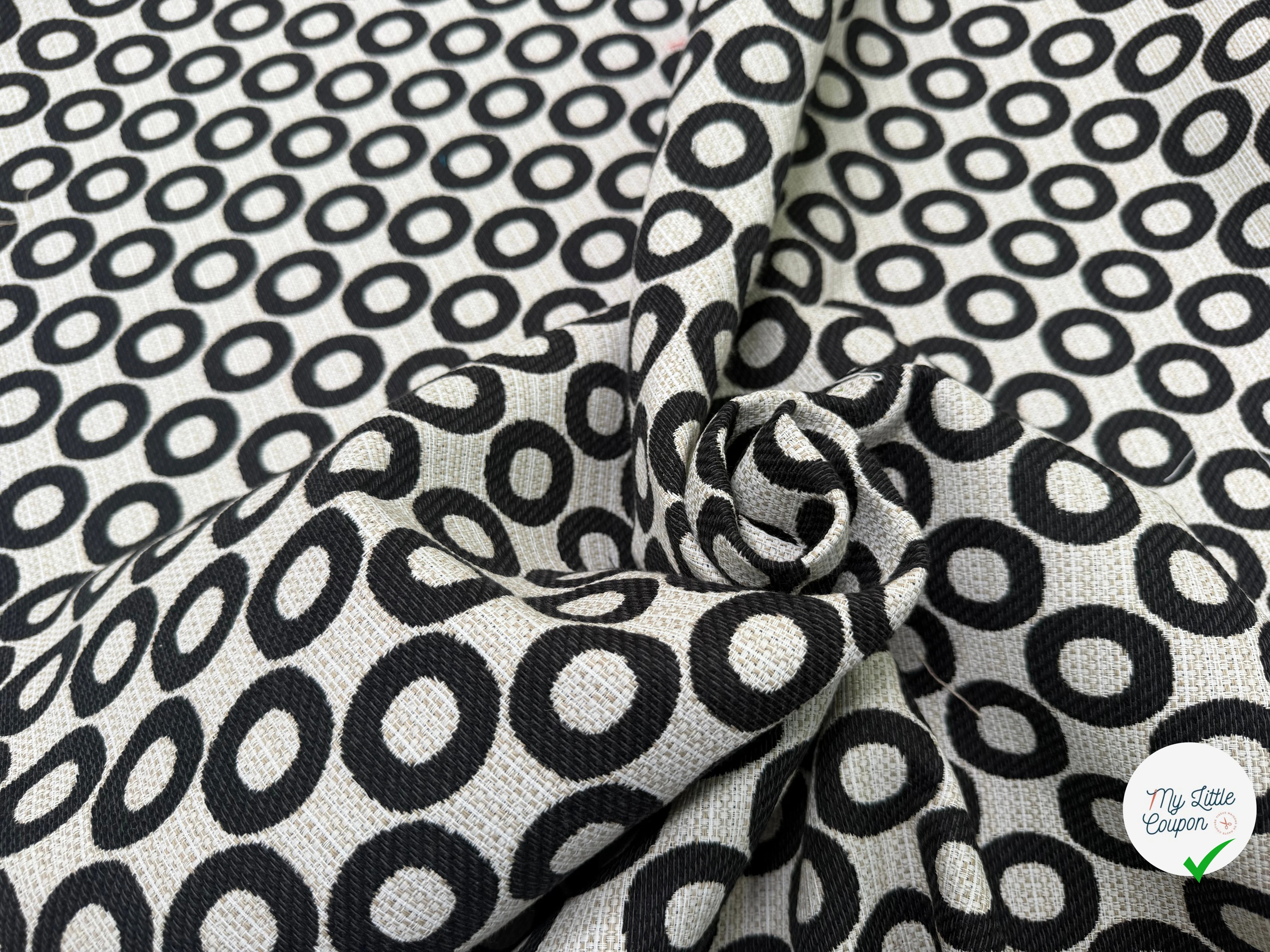 JACQUARD OPALE ALLOVER NOIR 140 CM - My Little Coupon