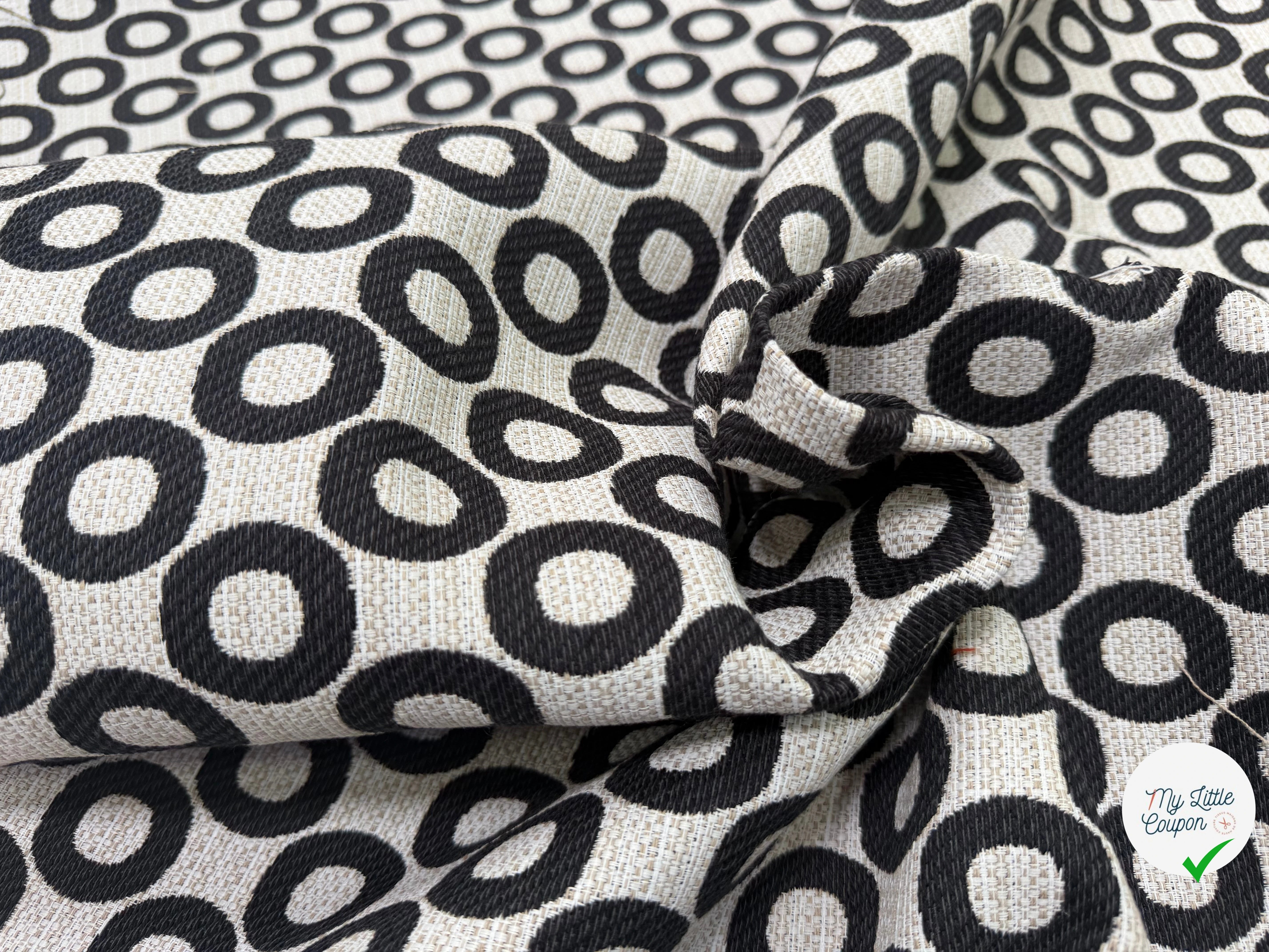 JACQUARD OPALE ALLOVER NOIR 140 CM - My Little Coupon