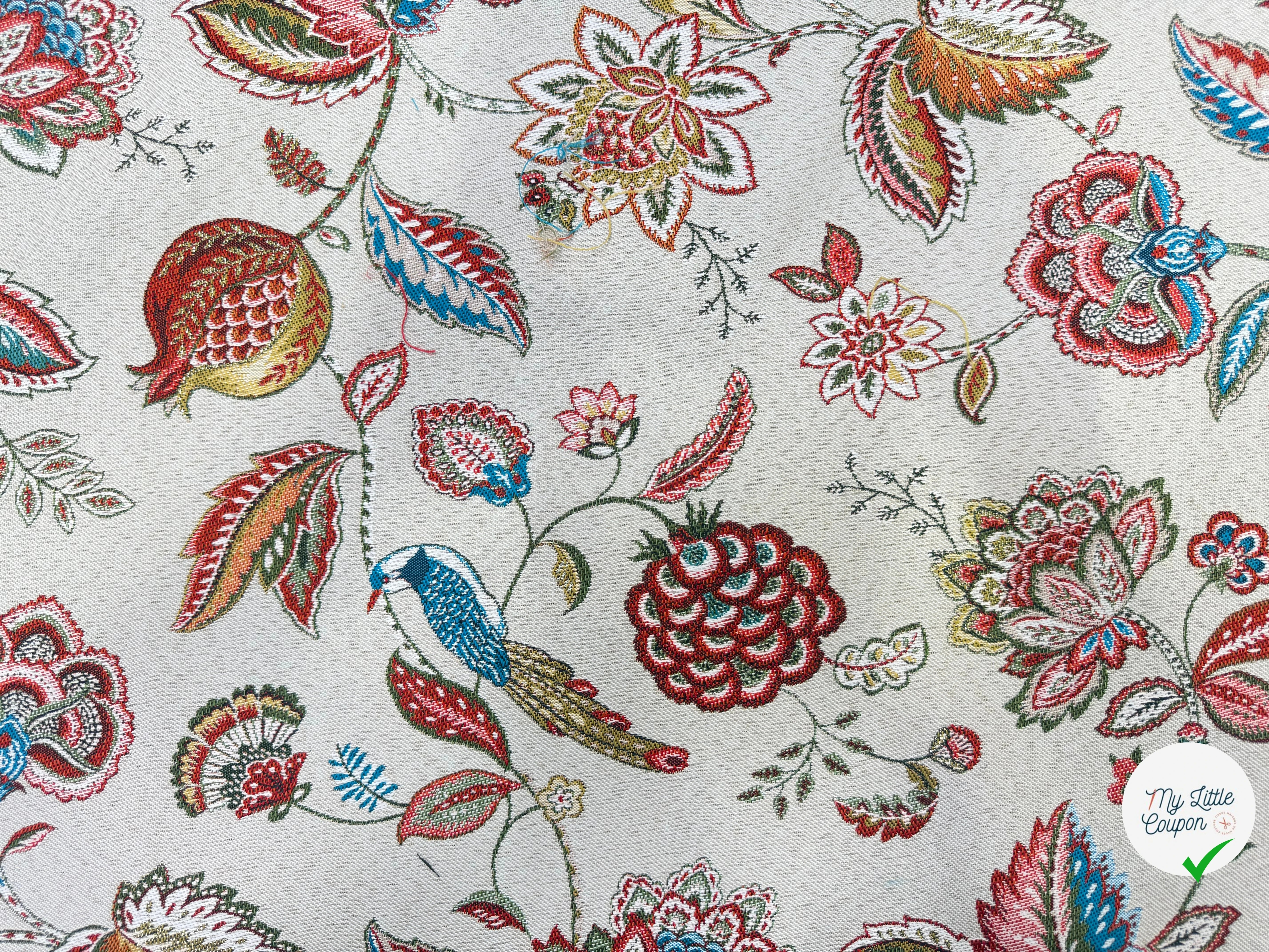 JACQUARD PALAMPORE ALLOVER COLORIS LIN 140 CM - My Little Coupon