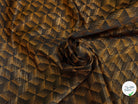 JACQUARD POLYVISCOSE MÉTALLISÉ OR BRILLANT MOTIFS GÉOMÉTRIQUES FOND CARAMEL - My Little Coupon