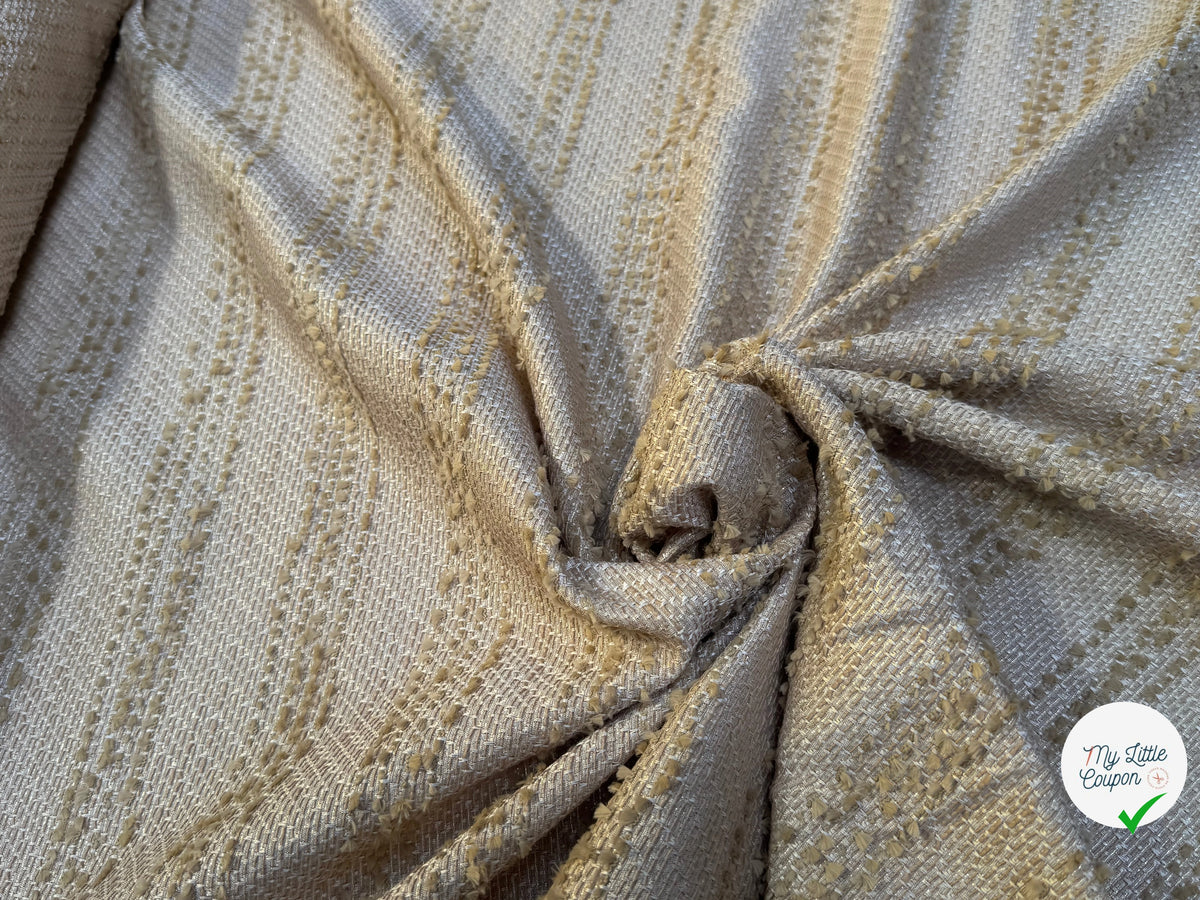JACQUARD POLYVISCOSE SOUPLE BEIGE - My Little Coupon