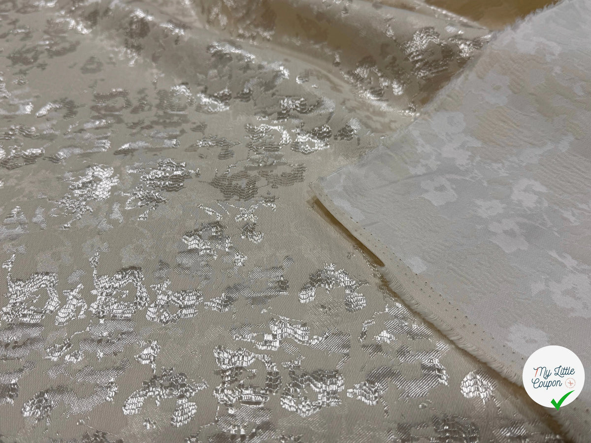JACQUARD PREMIUM MOTIF ABSTRAIT FOND ÉCRU - My Little Coupon