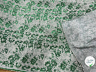 JACQUARD PREMIUM MOTIFS FLORAUX VERT FOND ÉCRU - My Little Coupon