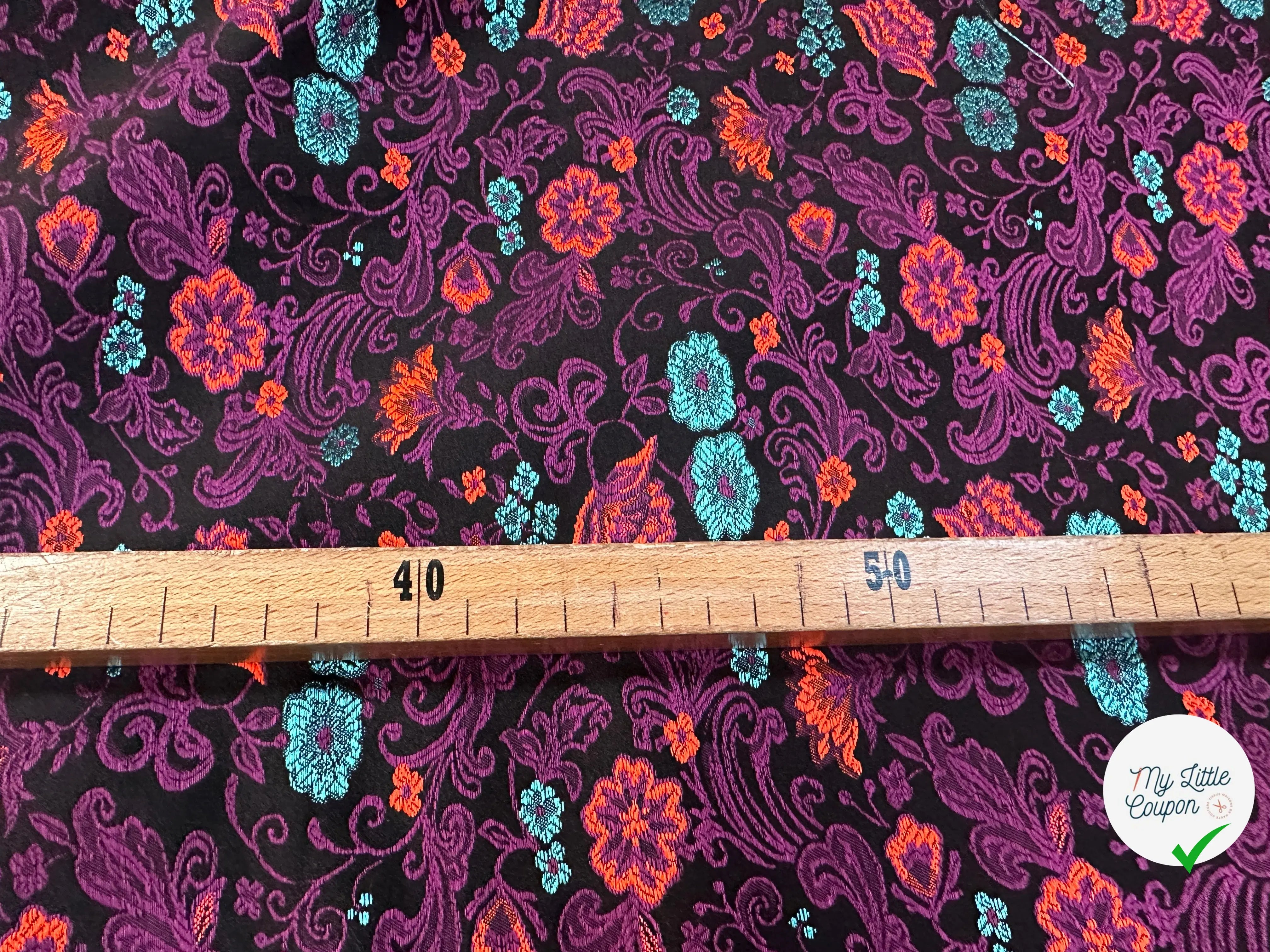 JACQUARD REVERSIBLE RAYURES ORANGE ET BLEU ET FLEURS - My Little Coupon