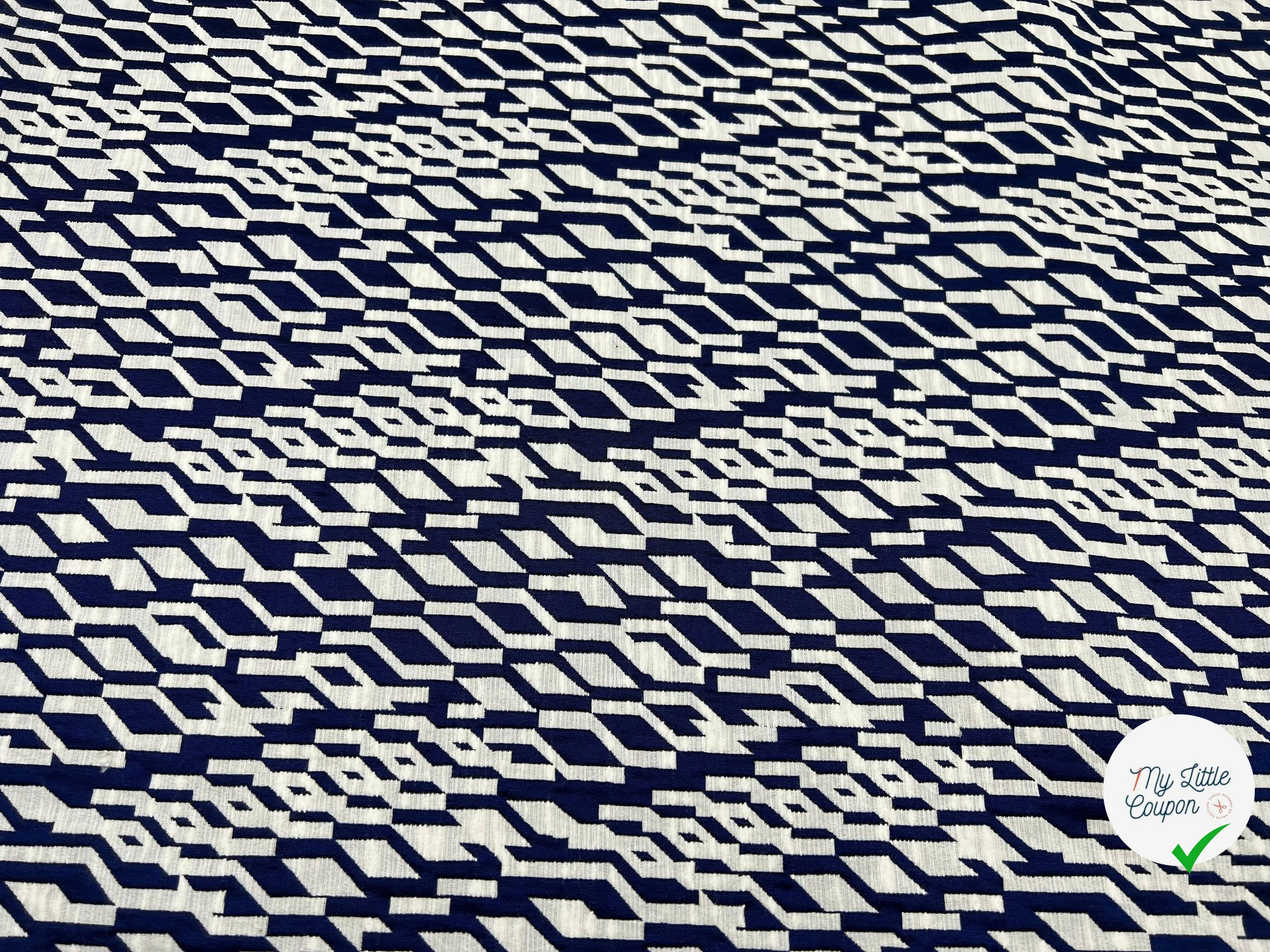 JACQUARD ROYAL GÉOMÉTRIQUE - My Little Coupon - tissu - coudre