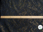 JACQUARD SATINÉ MÉTALLISÉ ZIGZAG SERPENTIN OR ET MARINE ULTRA BEAU - My Little Coupon