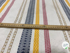 JACQUARD SERGÉ LÉGÈREMENT STRETCH MOTIF GÉOMÉTRIQUE GROSSES RAYURES MULTICOLORE - My Little Coupon