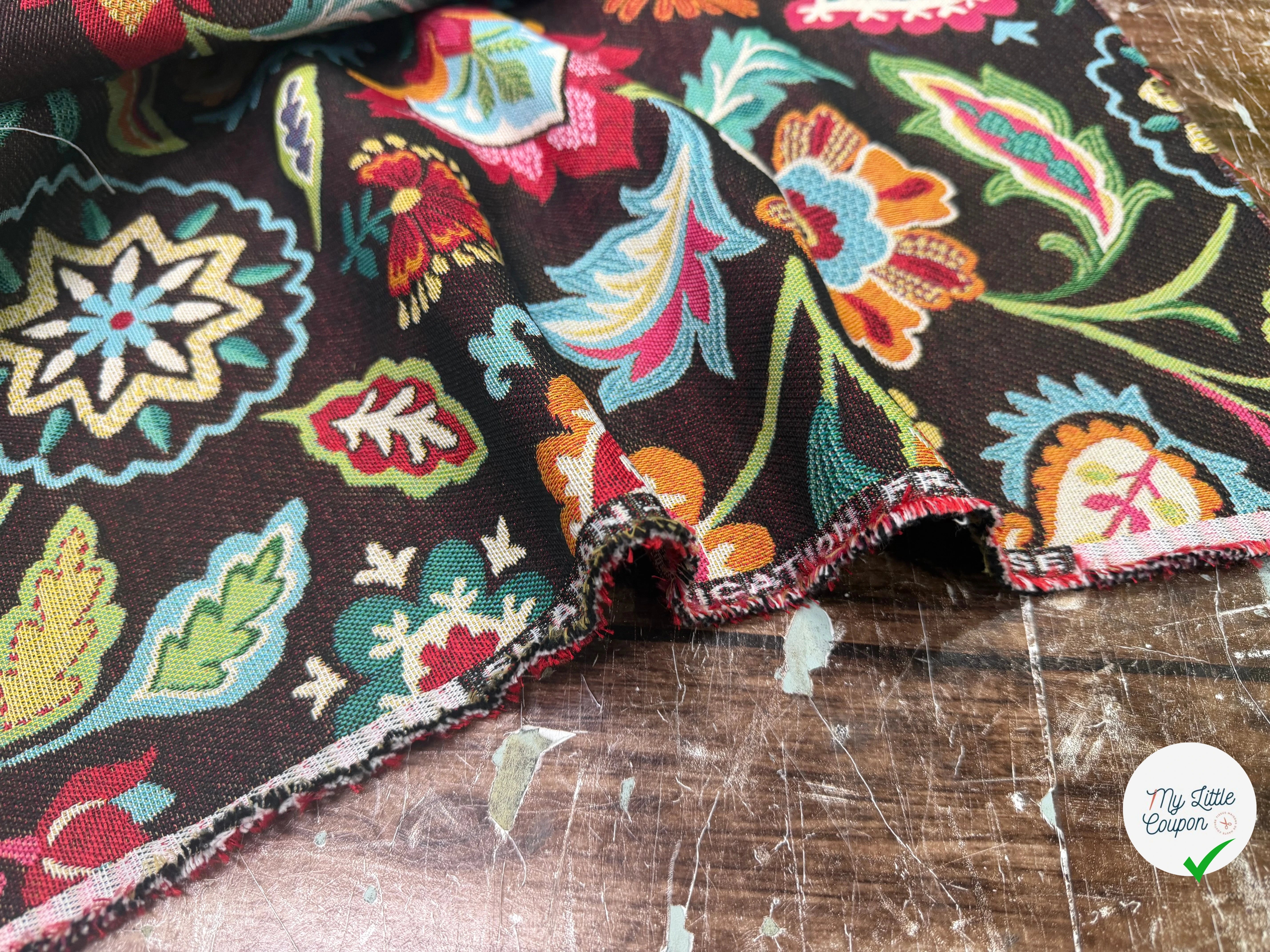 JACQUARD SHAMAN ALLOVER NOIR 160 CM - My Little Coupon