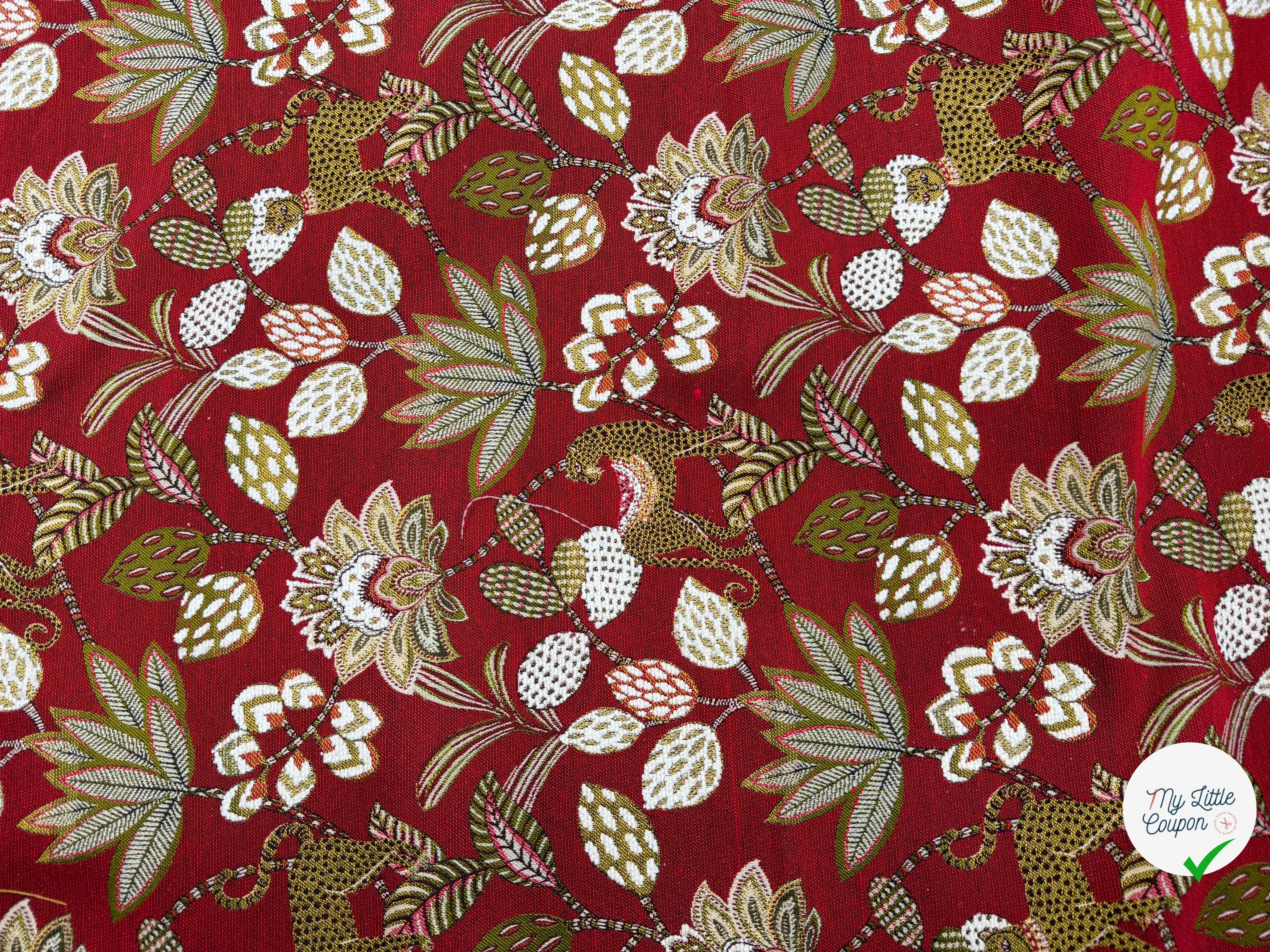 JACQUARD SOLIMAN ALLOVER ROUGE 140 CM - My Little Coupon