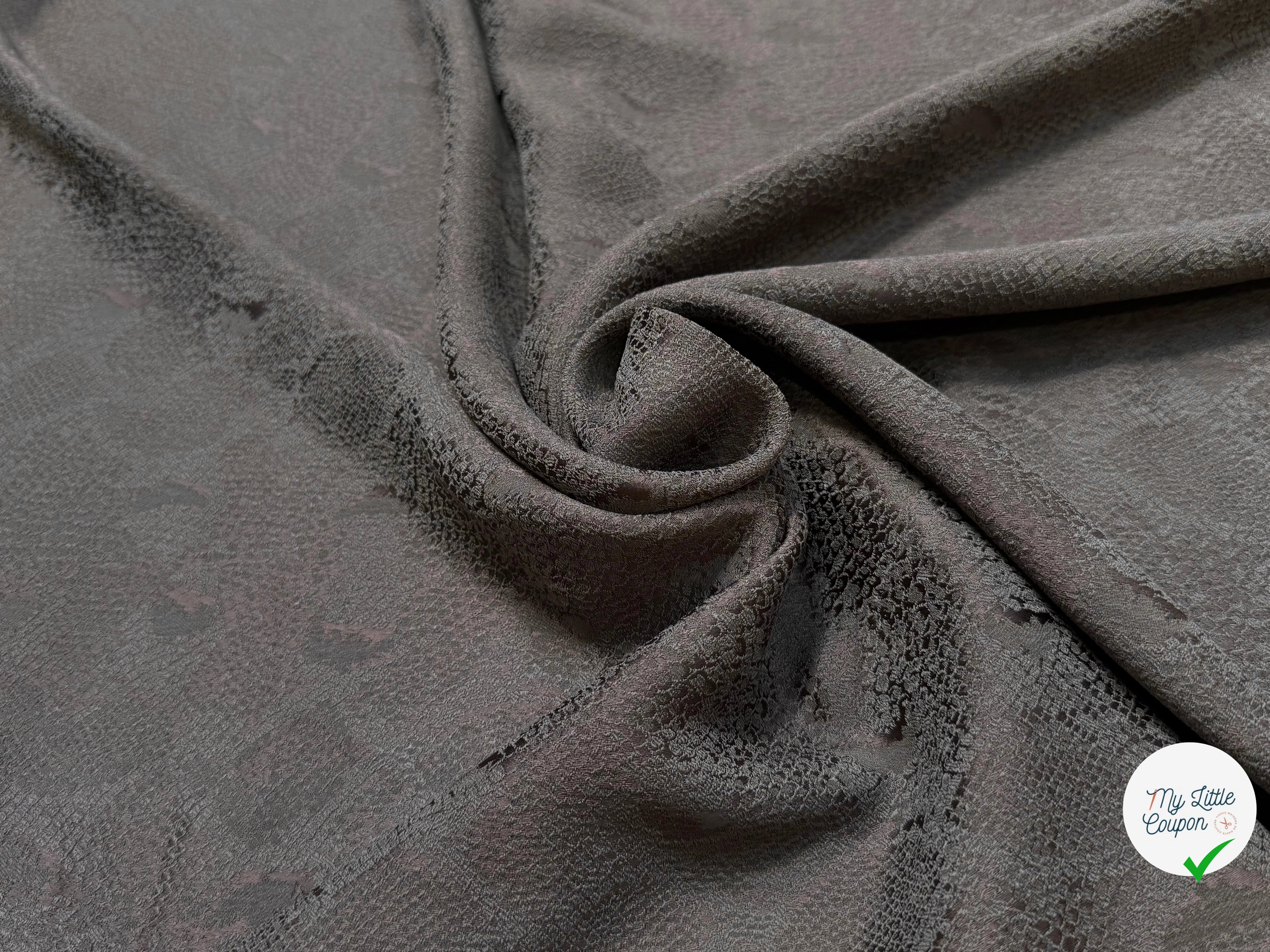 JACQUARD SOUPLE PYTHON GRIS MARRON - My Little Coupon