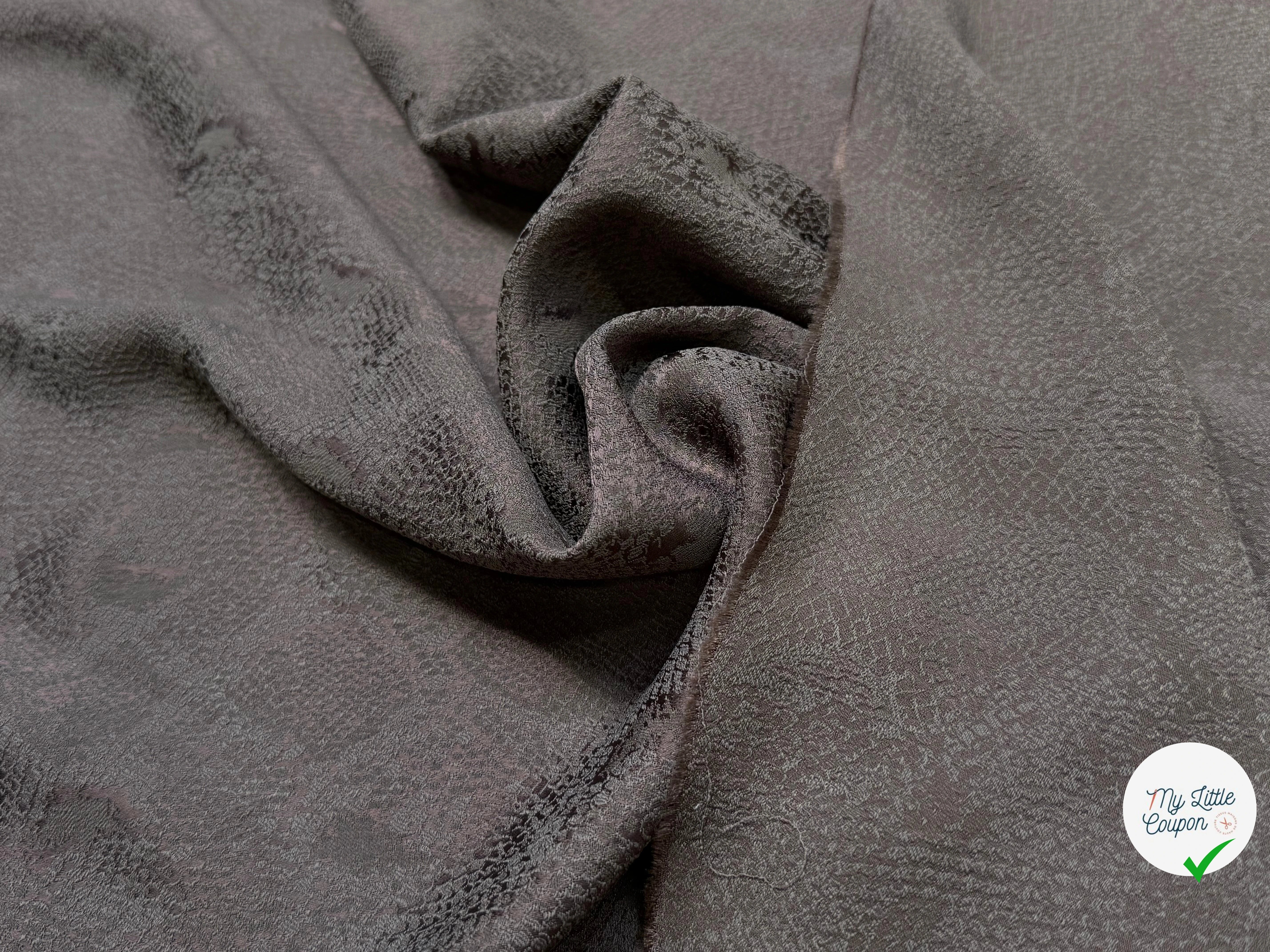 JACQUARD SOUPLE PYTHON GRIS MARRON - My Little Coupon