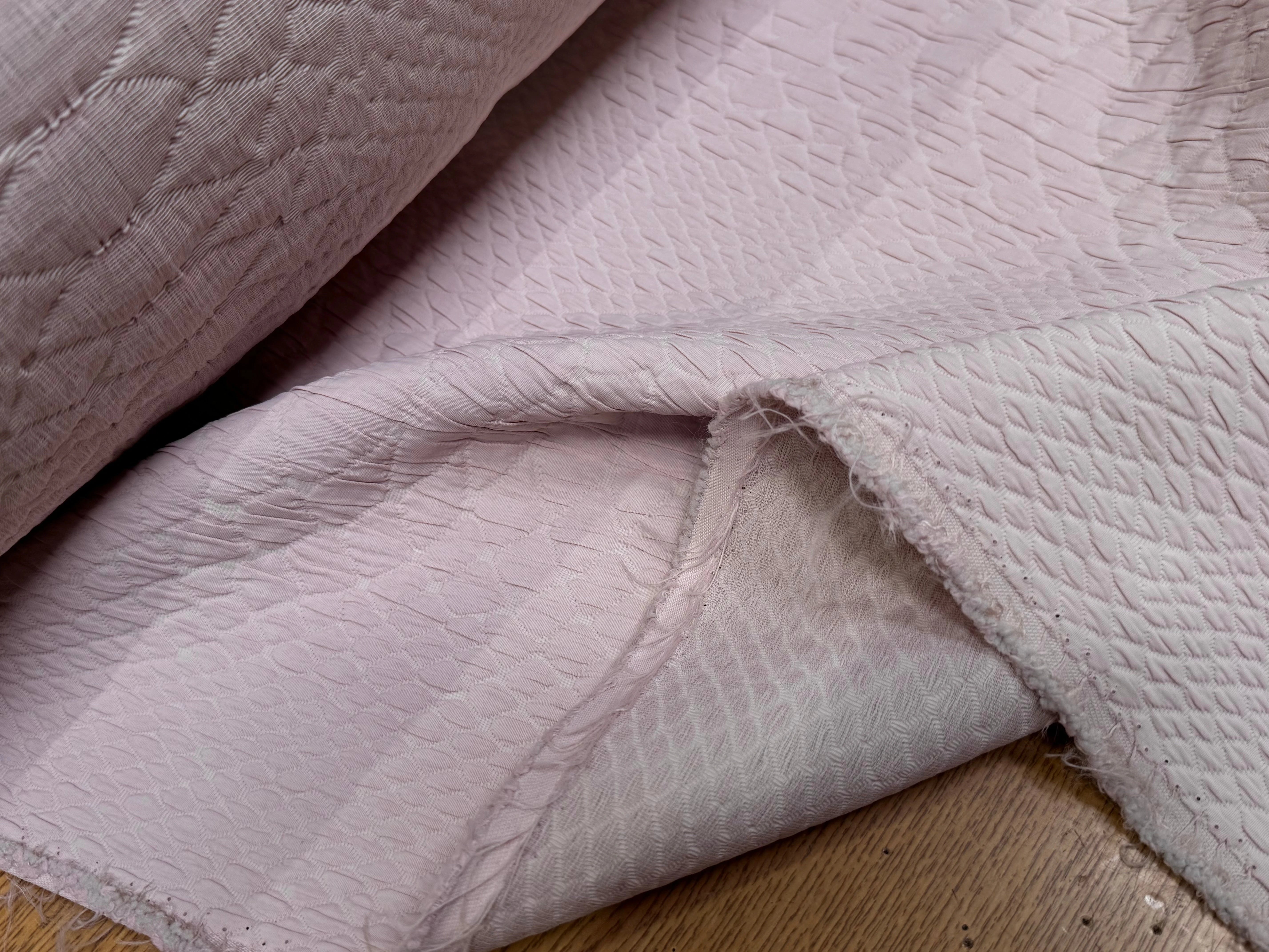 JACQUARD STRETCH ROSE ACÉTATE VISCOSE - My Little Coupon