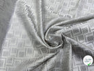 JACQUARD TISSÉ MOTIFS GÉOMÉTRIQUES BLEU GRIS LAVANDE - My Little Coupon