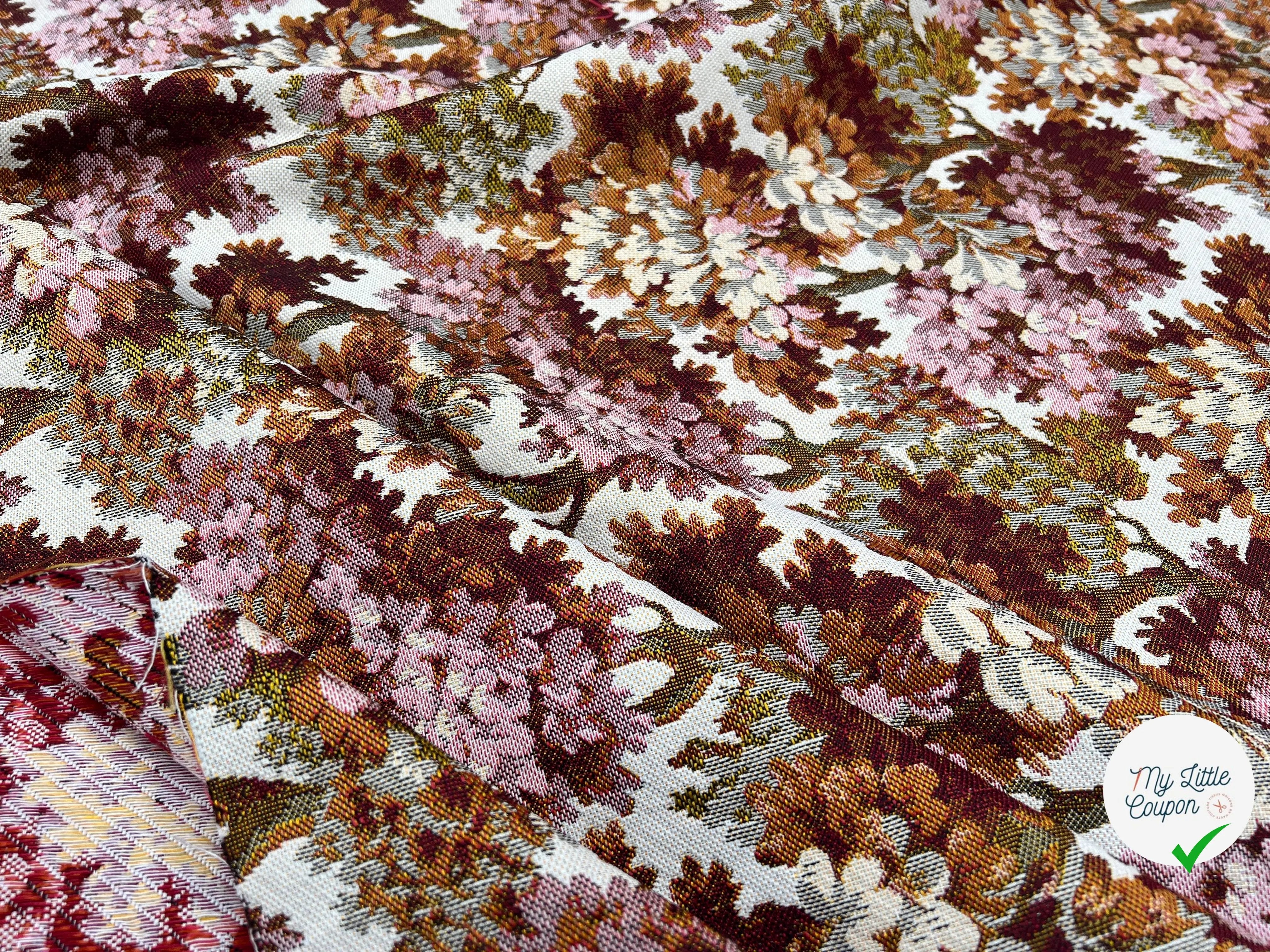 JACQUARD AUBUSSON DYED TISSUE ALL OVER RUST - My Little Coupon
