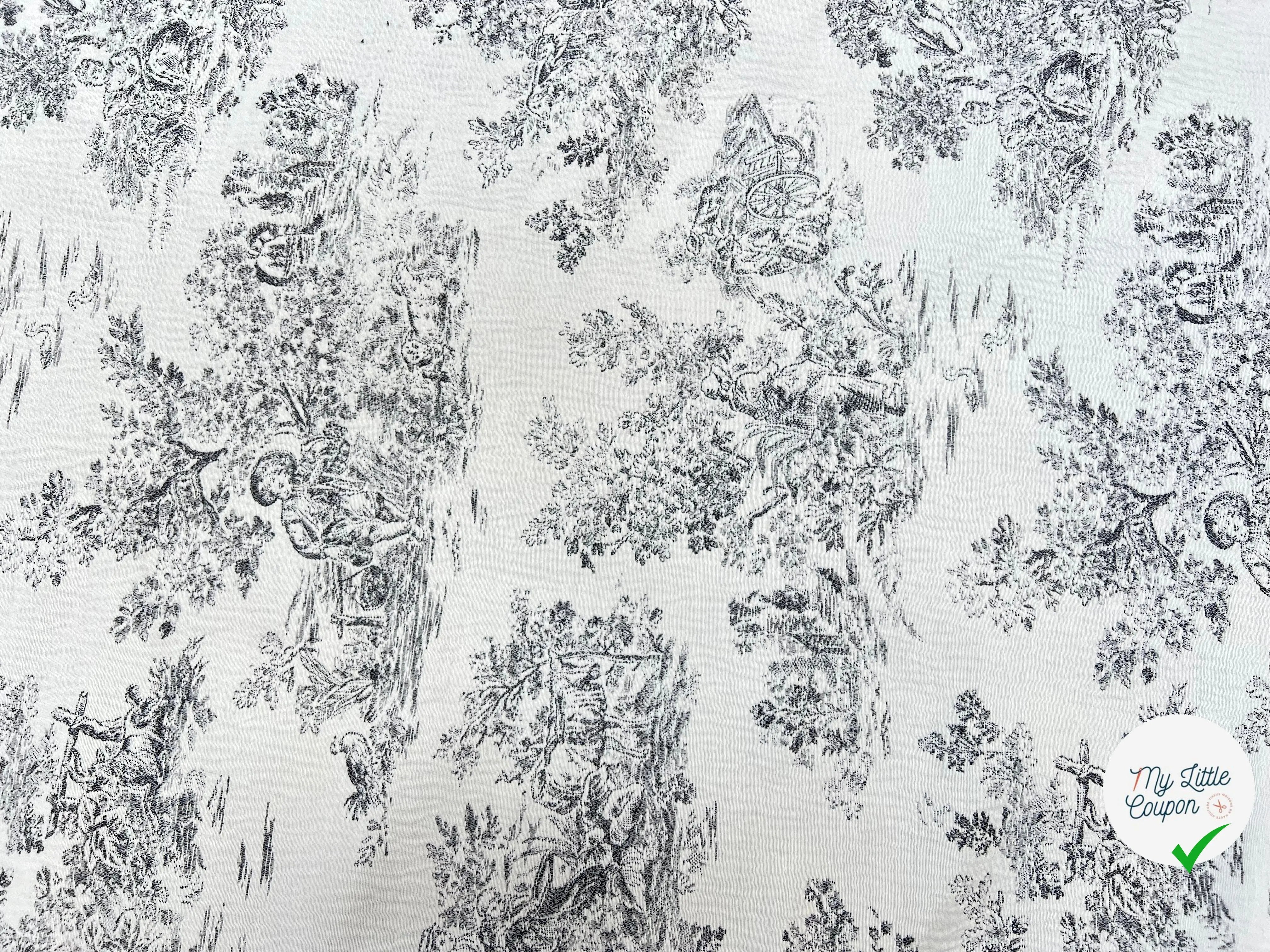 JACQUARD TISSÉ TEINT COLLINE ALLOVER ANTHRACITE - My Little Coupon