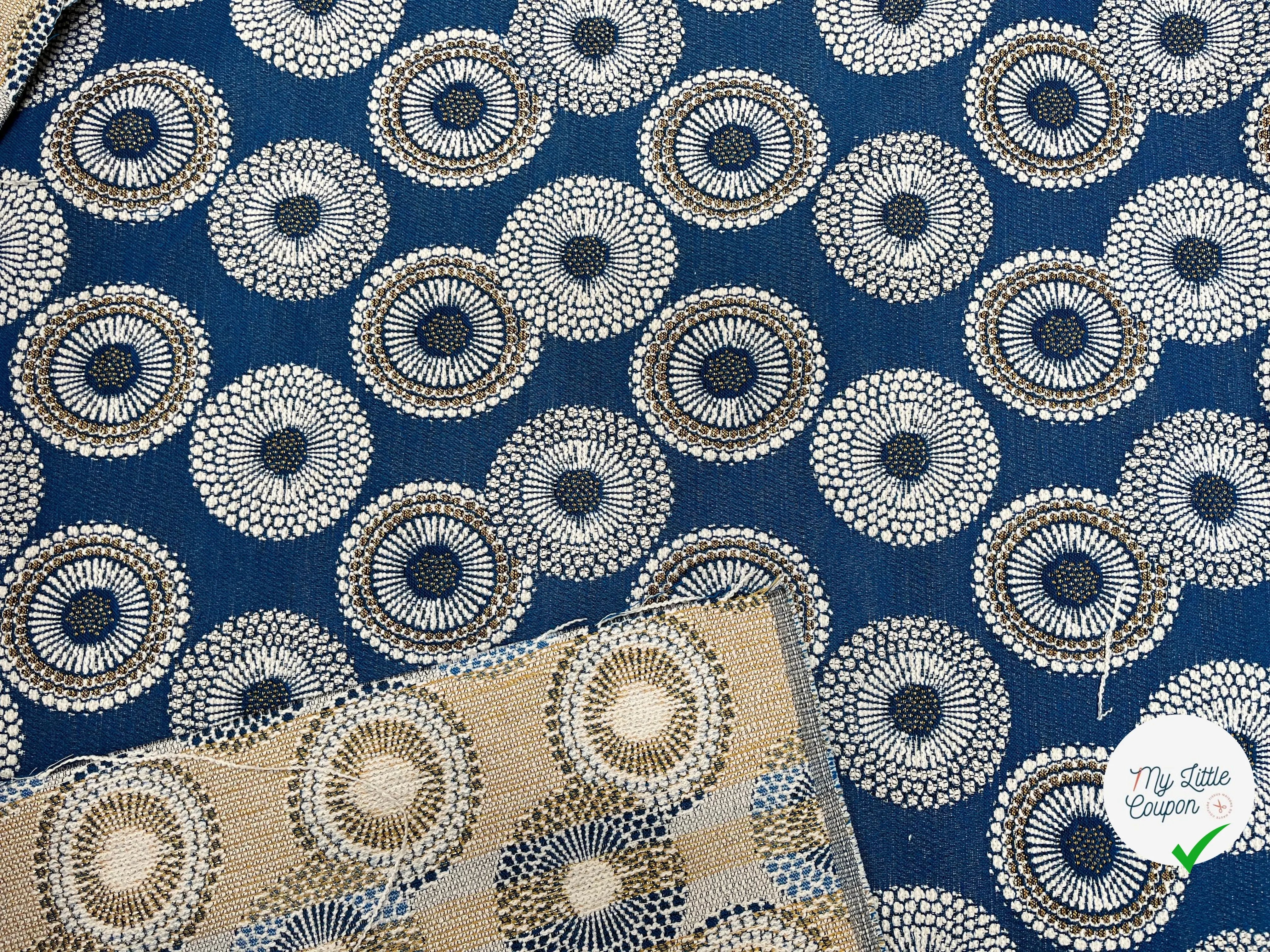 JACQUARD TISSÉ TEINT JOJOBA ALLOVER BLEU - My Little Coupon