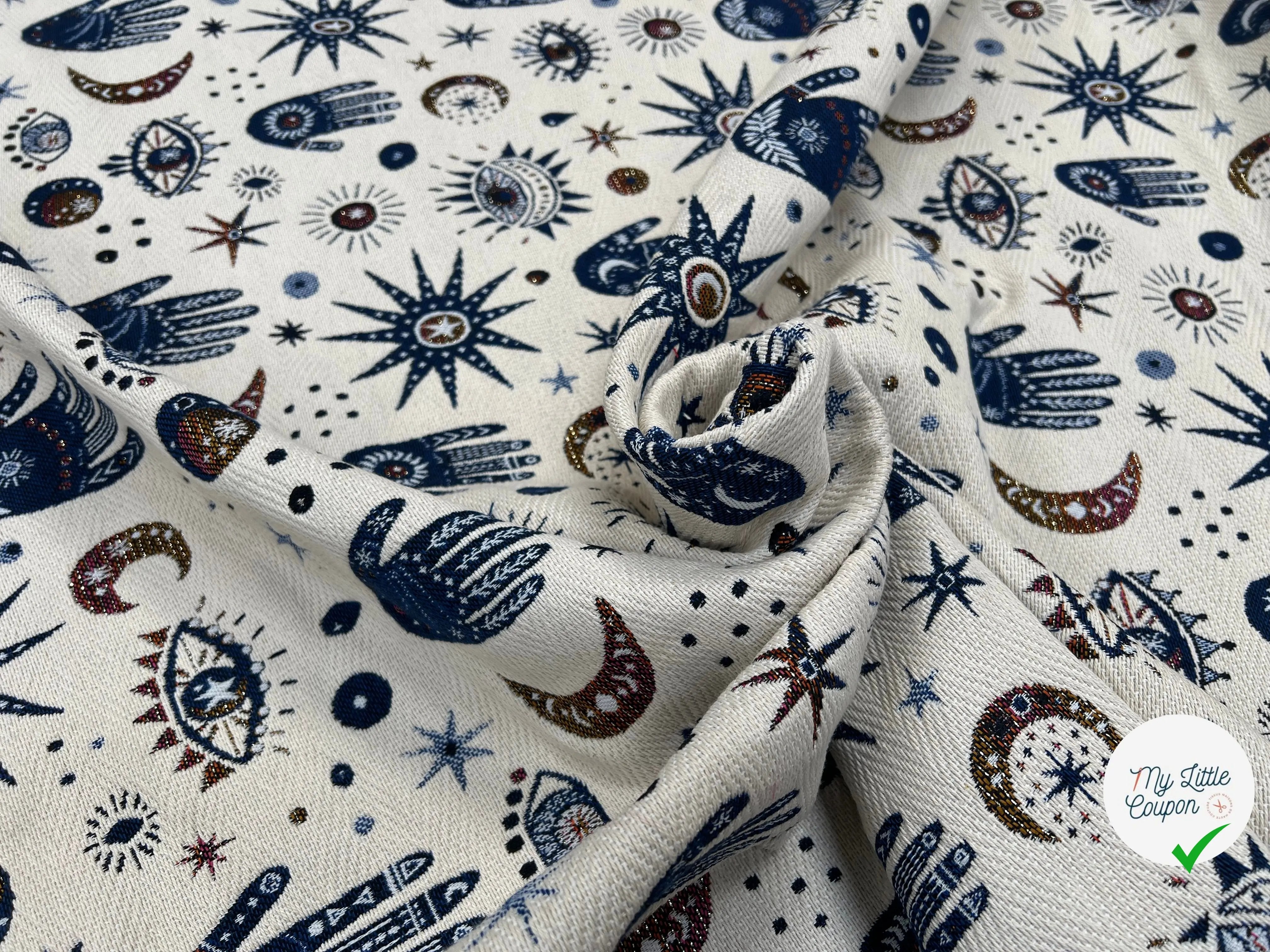 JACQUARD TISSÉ TEINT NAMASTE ALLOVER BLANC - My Little Coupon