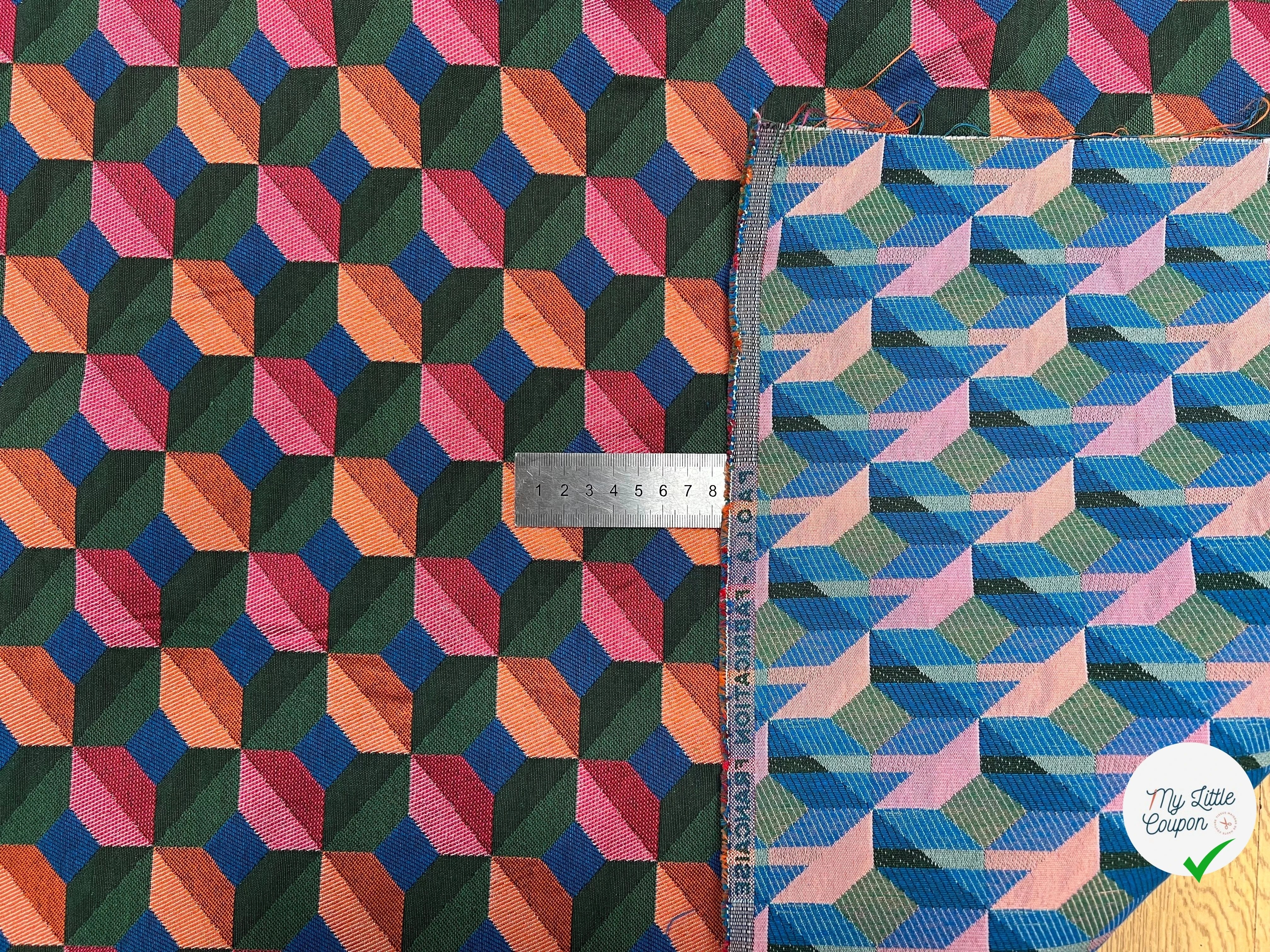 JACQUARD TISSÉ TEINT PAOLA ALLOVER VERT FUCHSIA - My Little Coupon