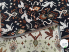 JACQUARD TISSÉ TEINT TIBET ALLOVER NOIR ORANGE - My Little Coupon
