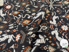 JACQUARD TISSÉ TEINT TIBET ALLOVER NOIR ORANGE - My Little Coupon