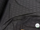 Tissu jacquard viscose laine géométrique noir - détail de la trame
