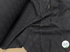 Tissu jacquard viscose laine géométrique noir - vue d'ensemble