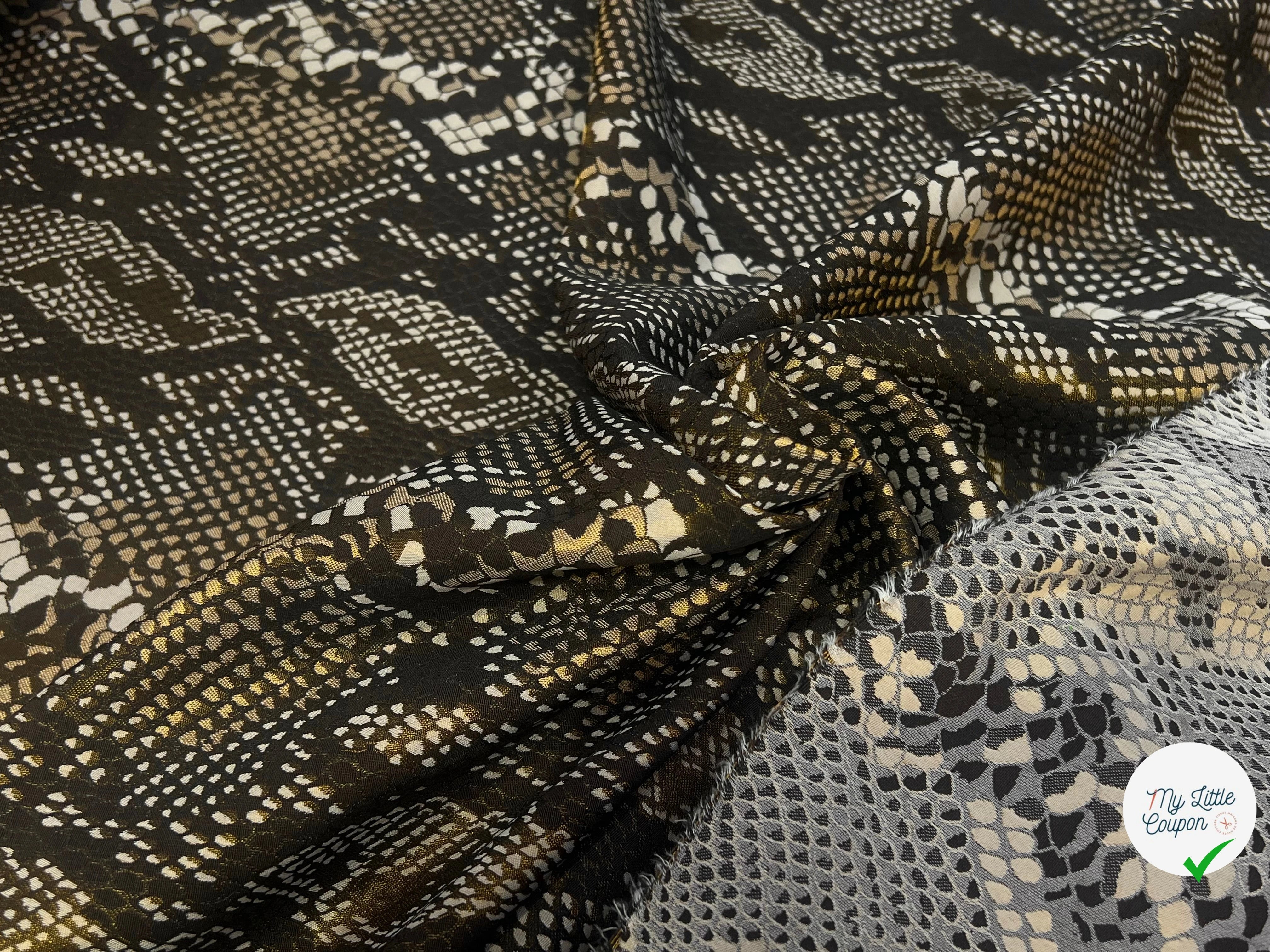 JACUQARD SERPENT DORÉE CUIVRE 19% COTON - My Little Coupon