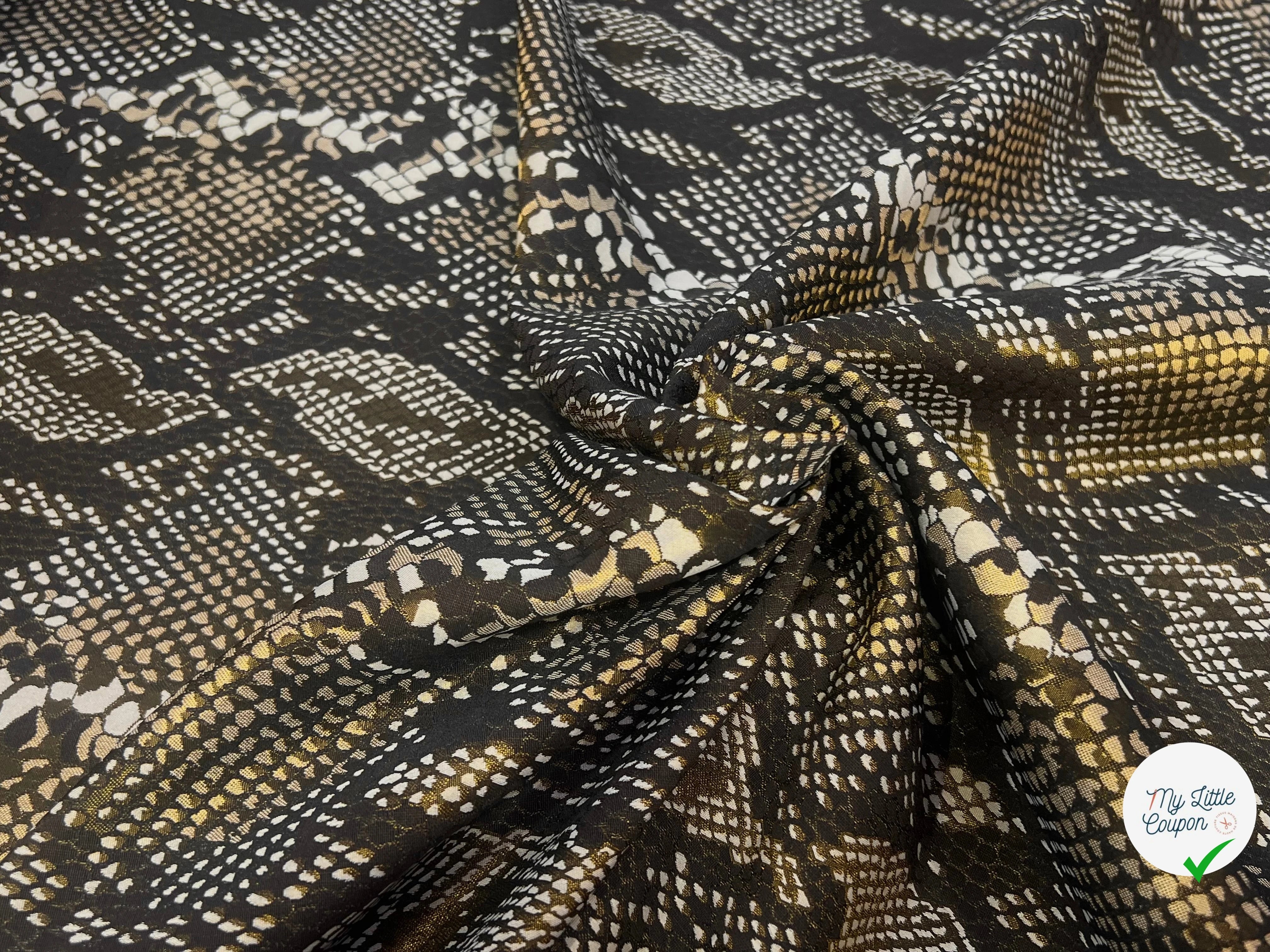 JACUQARD SERPENT DORÉE CUIVRE 19% COTON - My Little Coupon