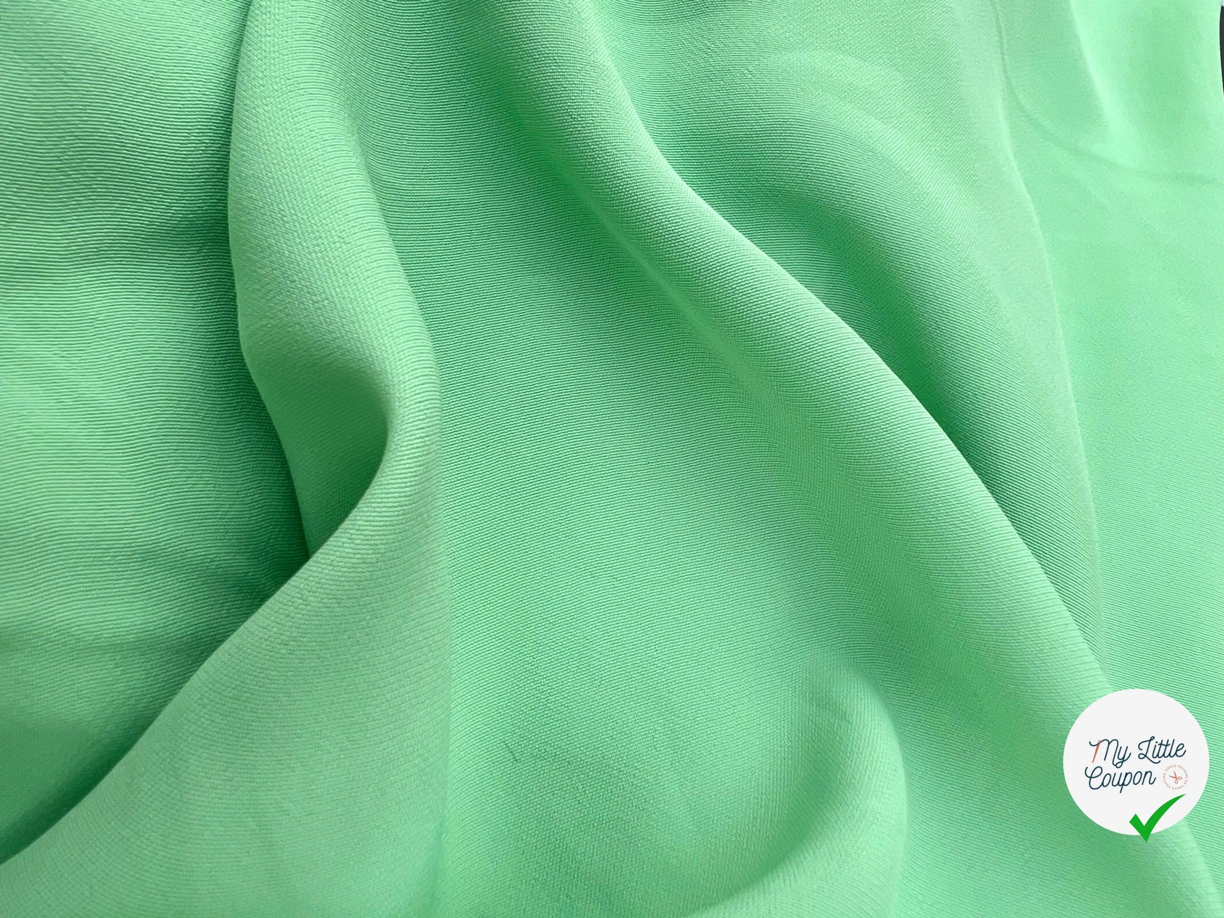 JAVANAISE VERT ANIS 100% VISCOSE - My Little Coupon - tissu - coudre