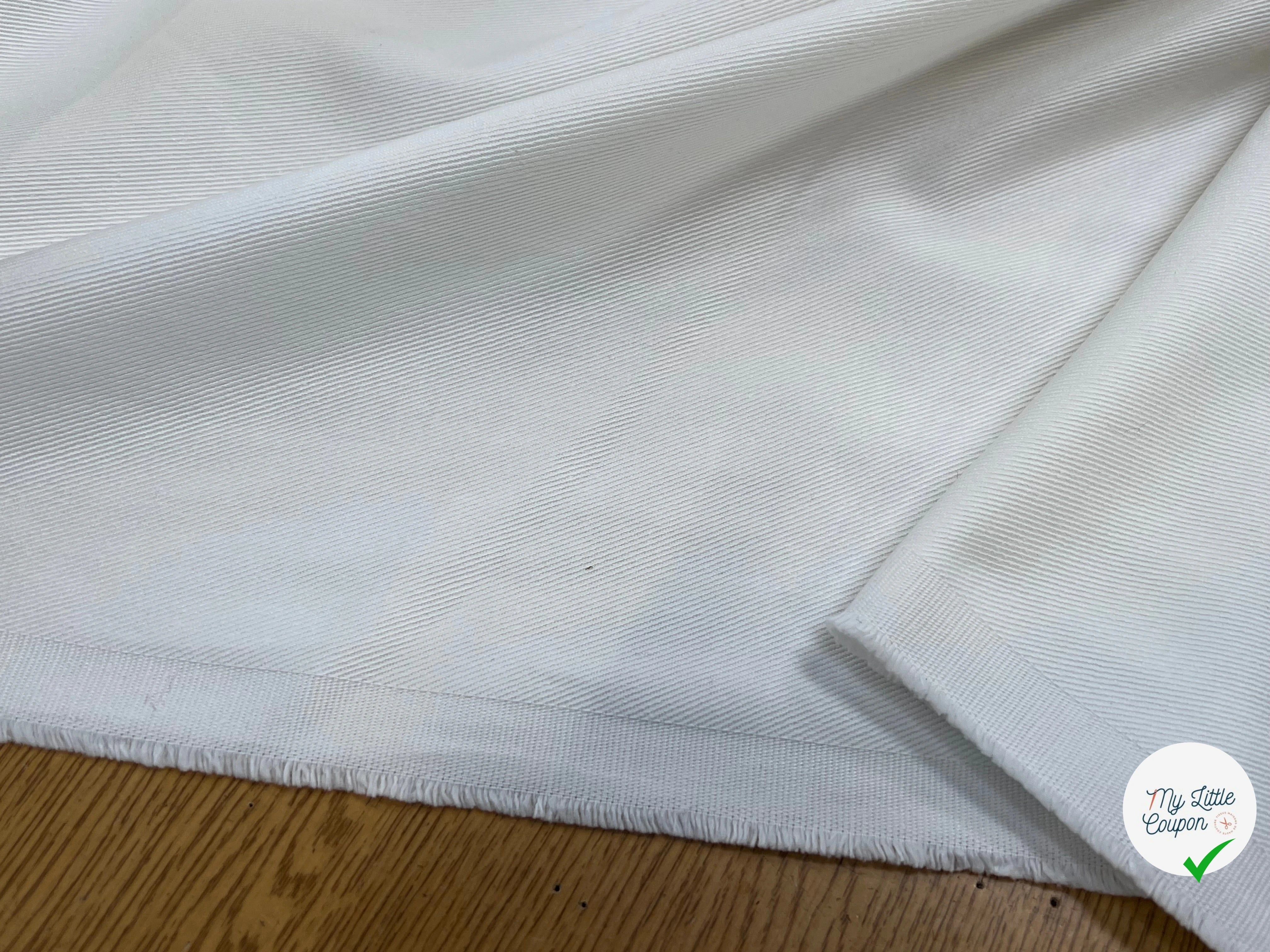 JEAN DENIM PRESTIGE PEIGNÉ SANMERO BLANC 99% COTON LÉGÈREMENT DOUX - My Little Coupon