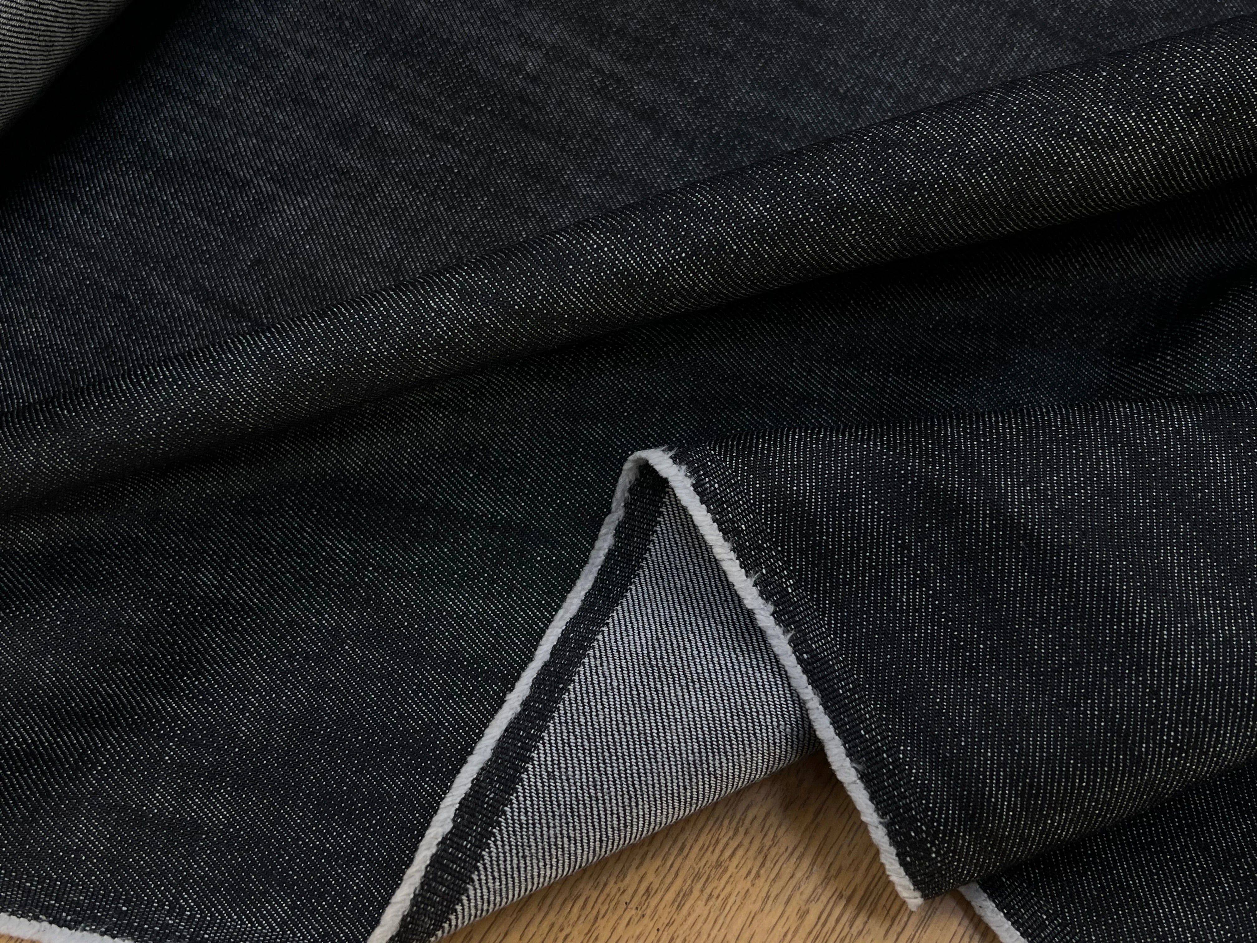 JEAN DENIM PRESTIGE SANMERO NOIR ANTHACITE 99% COTON - My Little Coupon