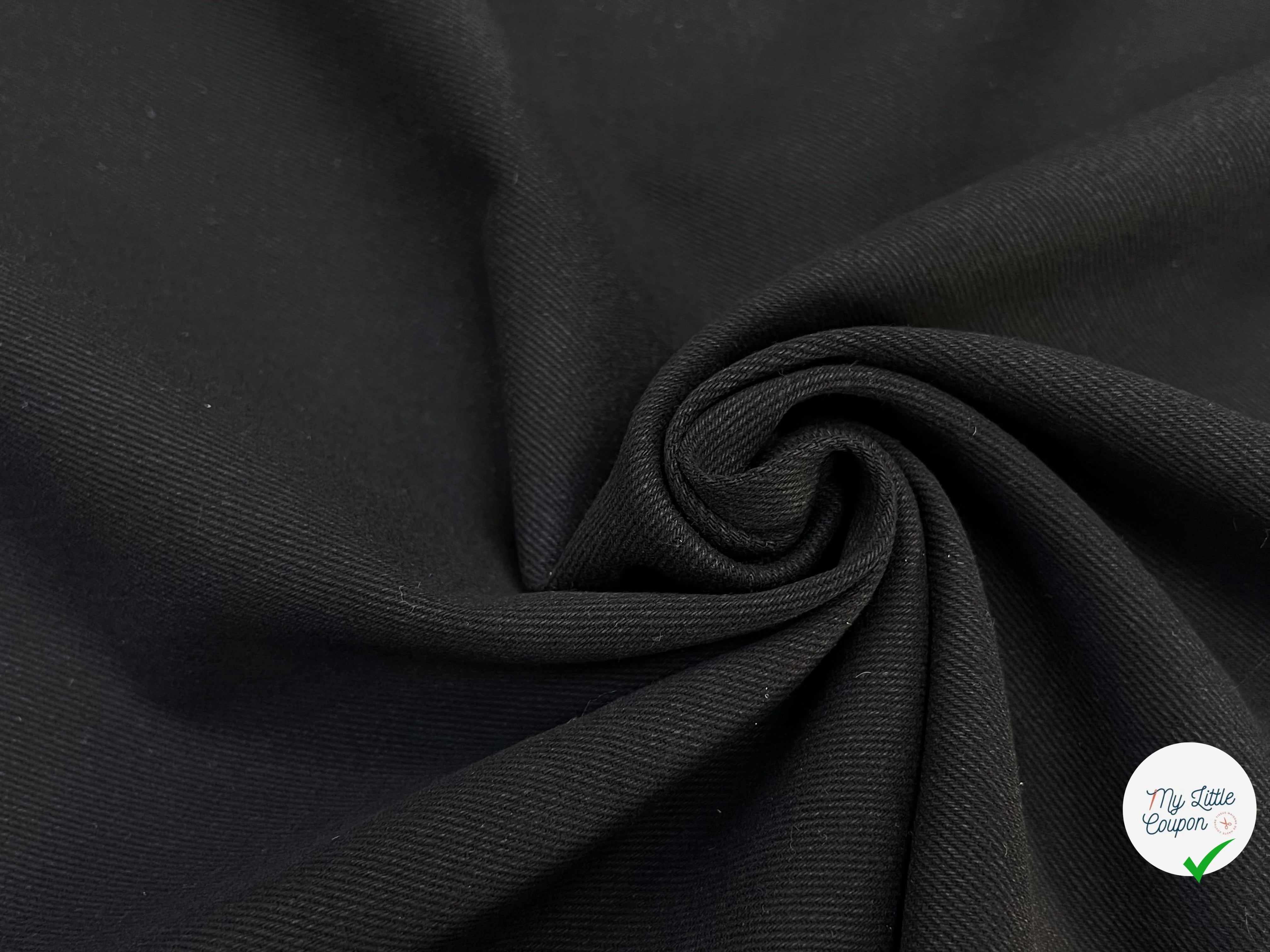 JEAN DENIM PRESTIGE SANMERO NOIR PROFOND 158CM 100% COTON - My Little Coupon