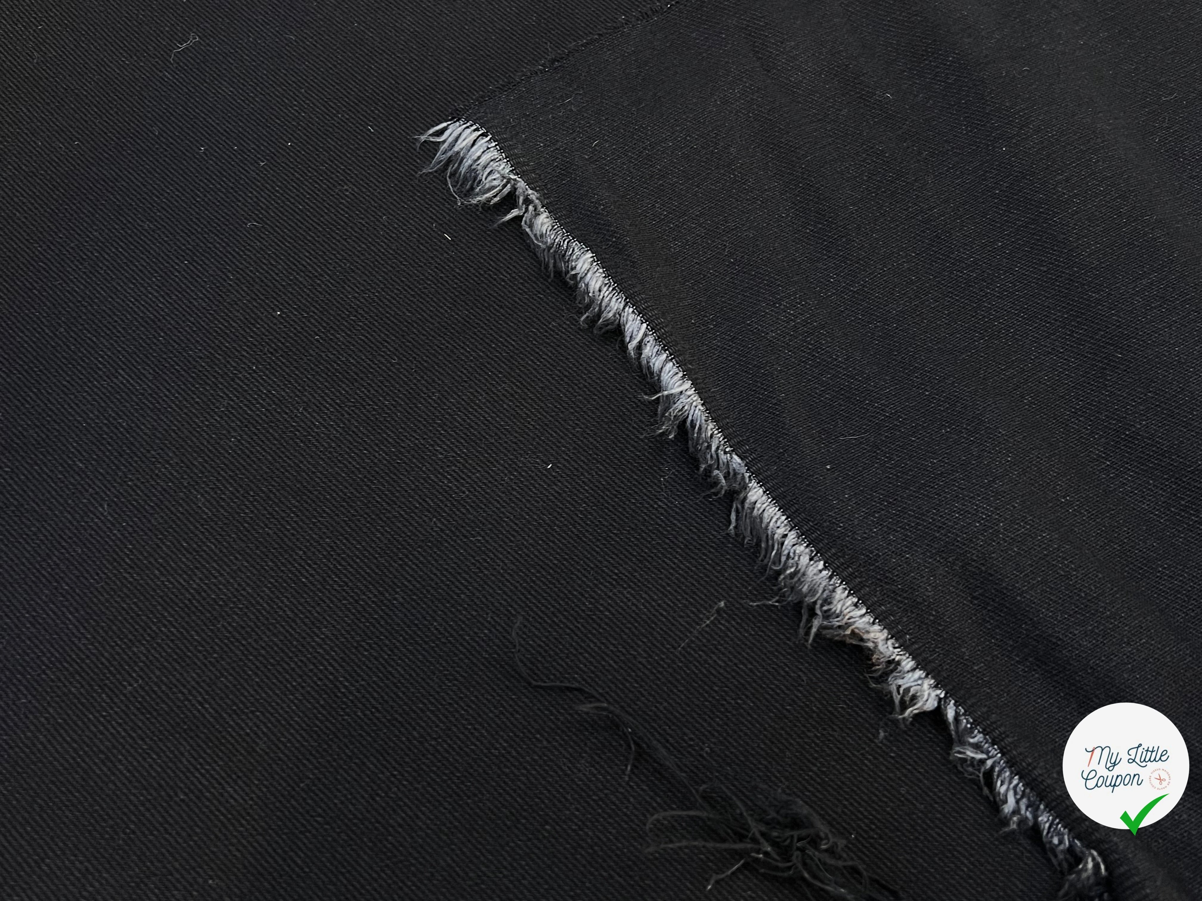 JEAN DENIM PRESTIGE SANMERO NOIR PROFOND 158CM 100% COTON - My Little Coupon