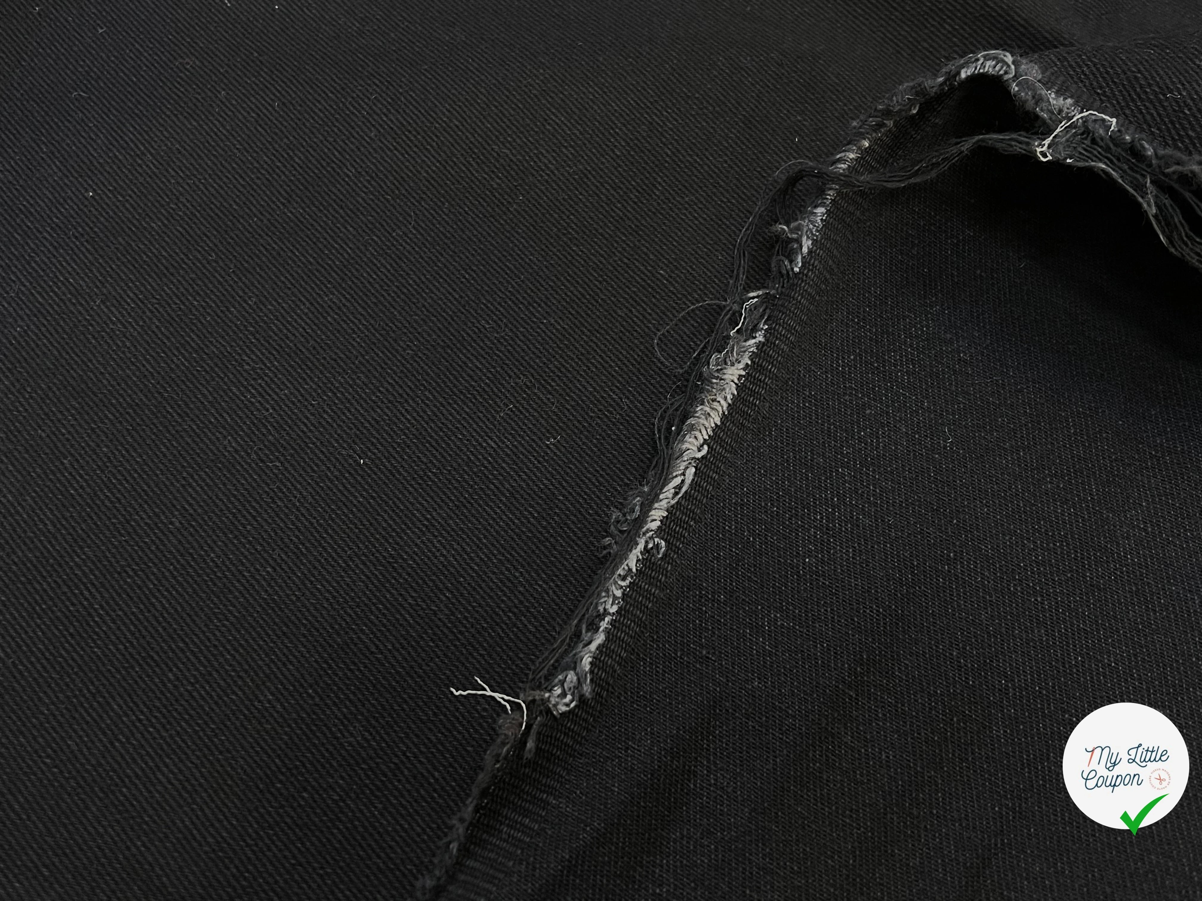 JEAN DENIM PRESTIGE SANMERO NOIR PROFOND 158CM 100% COTON - My Little Coupon
