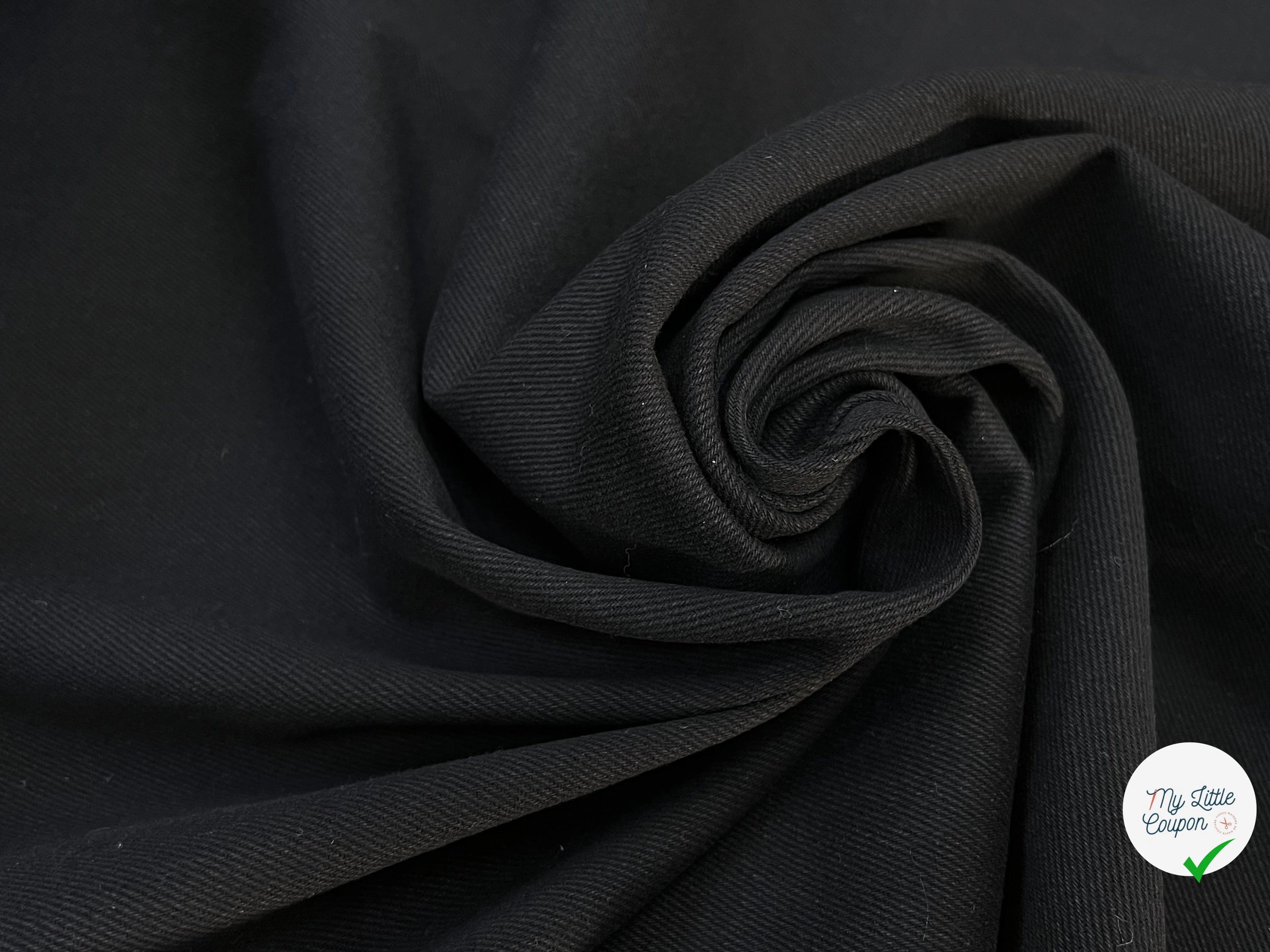 JEAN DENIM PRESTIGE SANMERO NOIR PROFOND 158CM 100% COTON - My Little Coupon