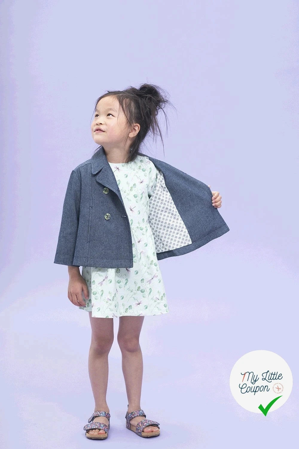 JEANS PRÉ-LAVÉ BLEU MARINE 100% COTON - My Little Coupon