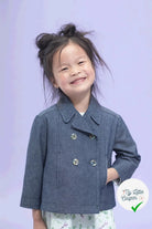 JEANS PRÉ-LAVÉ BLEU MARINE 100% COTON - My Little Coupon