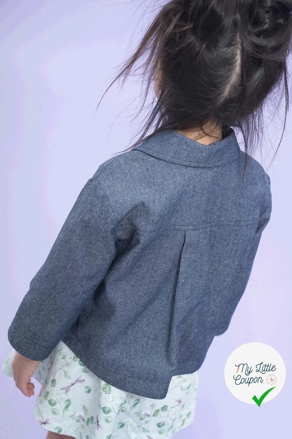 JEANS PRÉ-LAVÉ BLEU MARINE 100% COTON - My Little Coupon