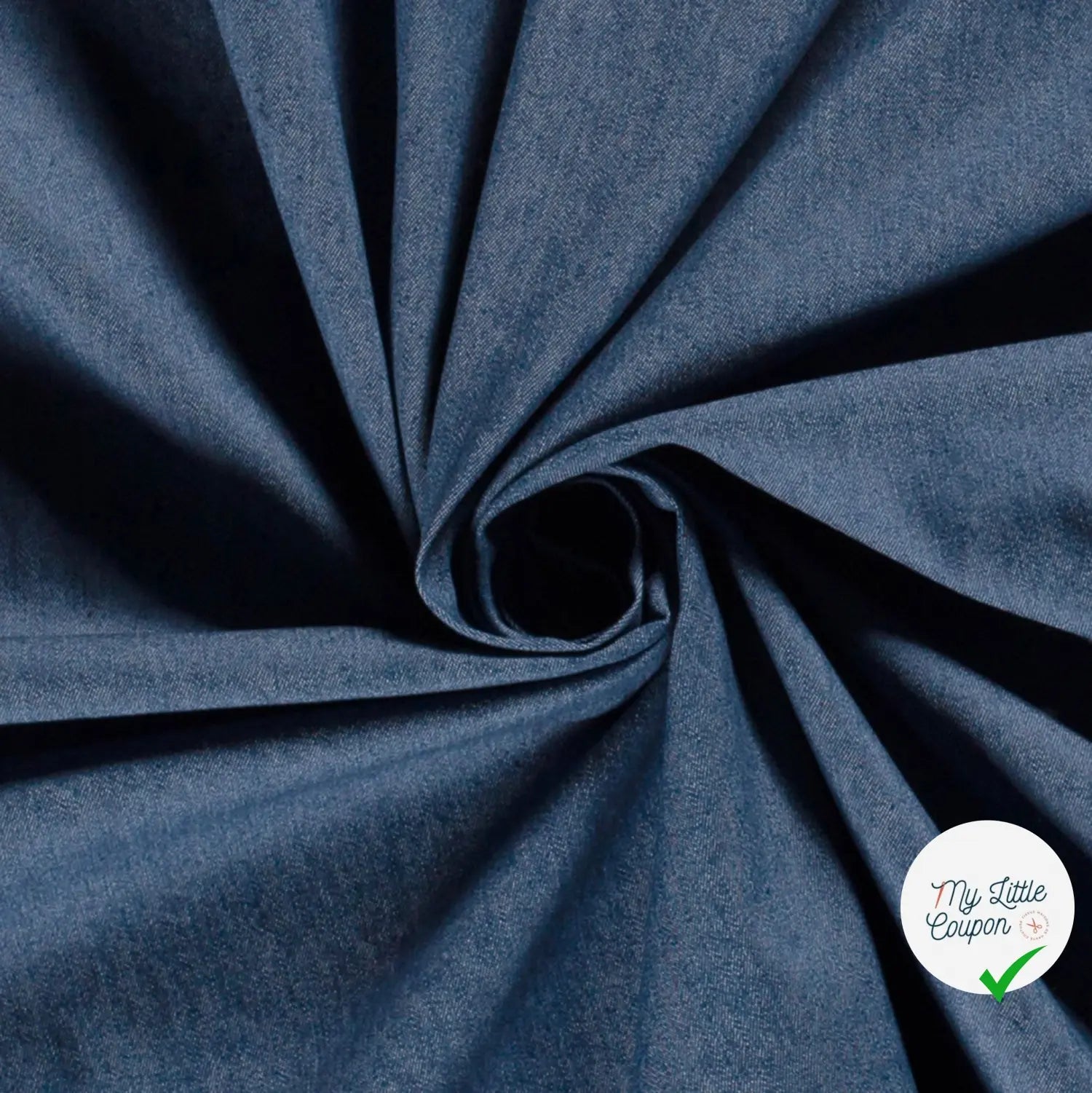 JEANS TISSU UNICOLORE INDIGO - My Little Coupon